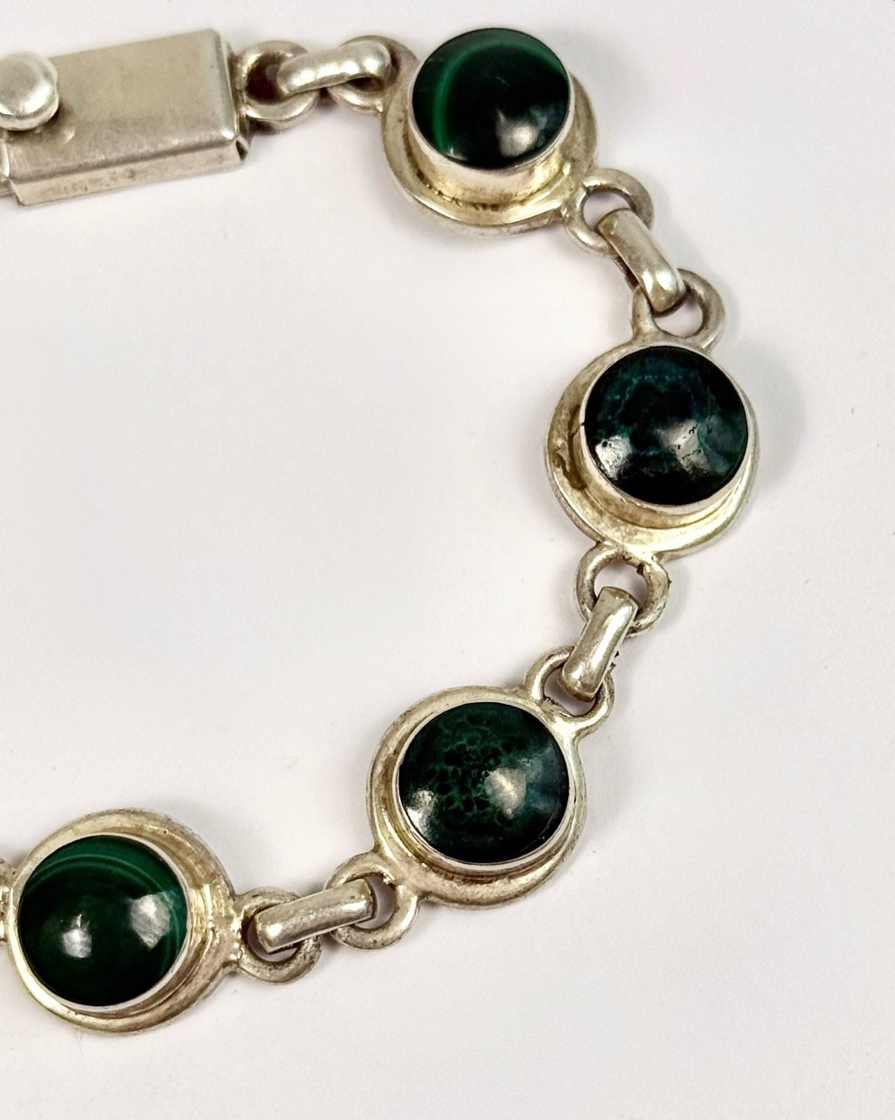Malachite Sterling Silver Bracelet