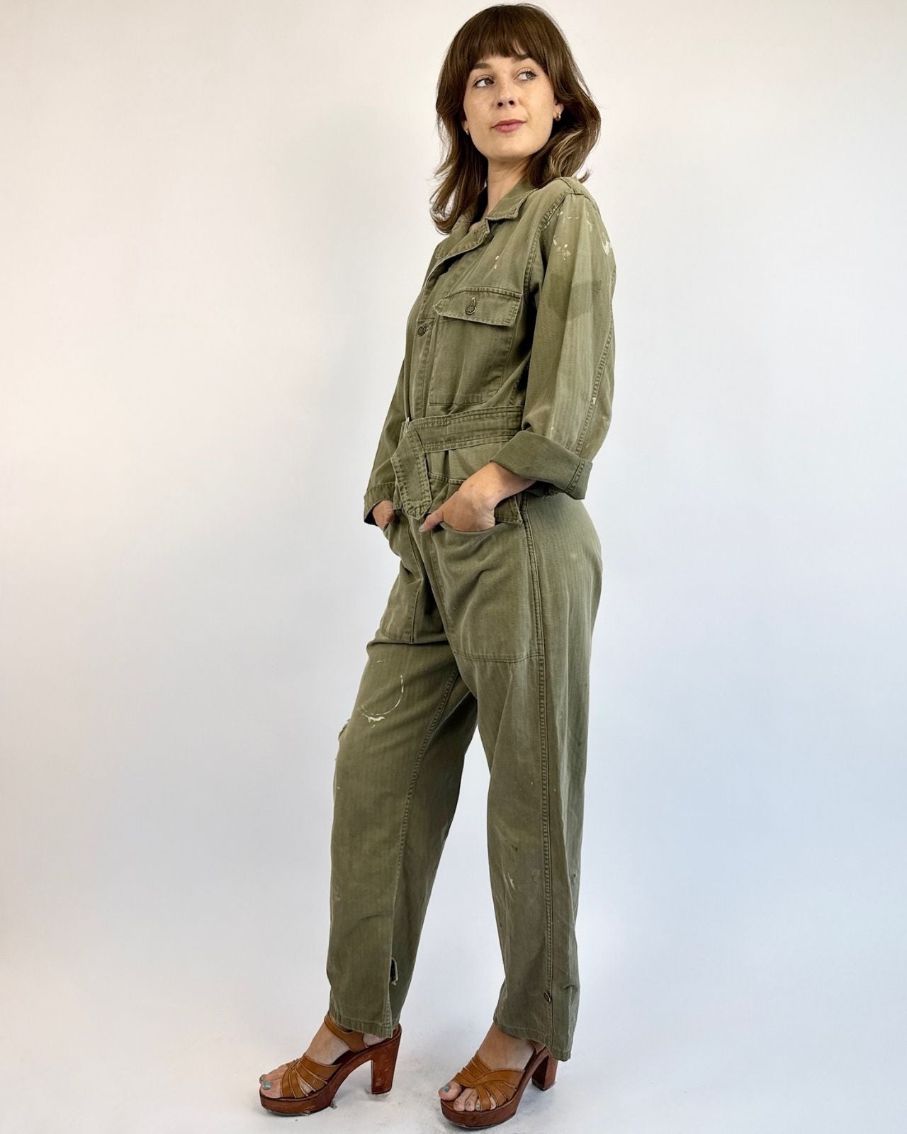 13 Star Military Olive Coveralls