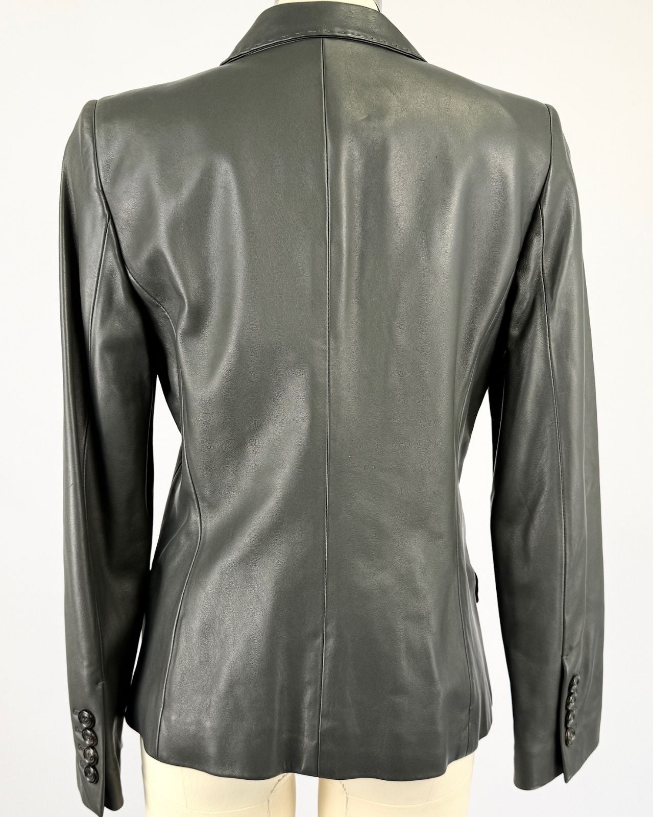 Piazza Sempione Elephant Gray Leather Jacket