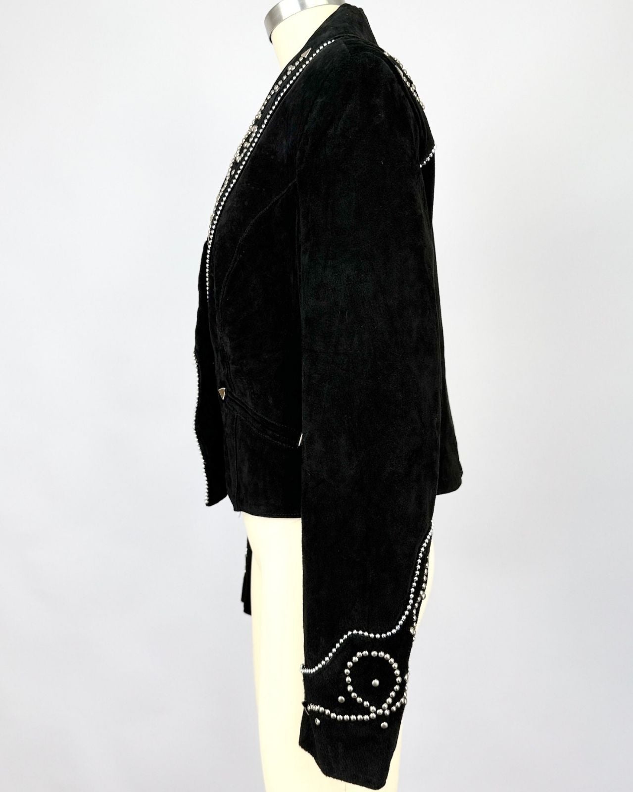 Cripple Creek Black Suede Studded Jacket