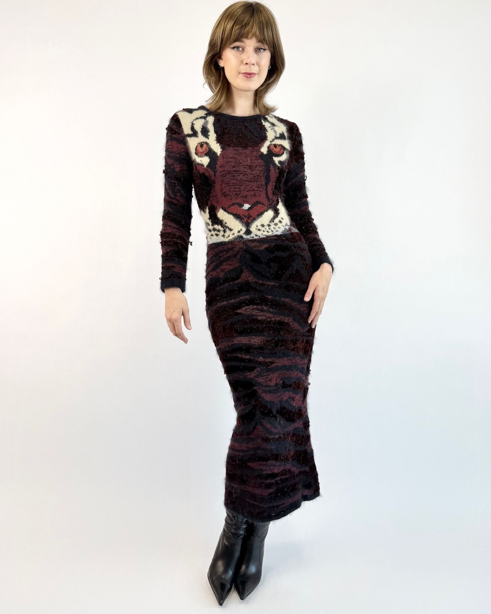 Krizia On The Hunt Sweater Dress