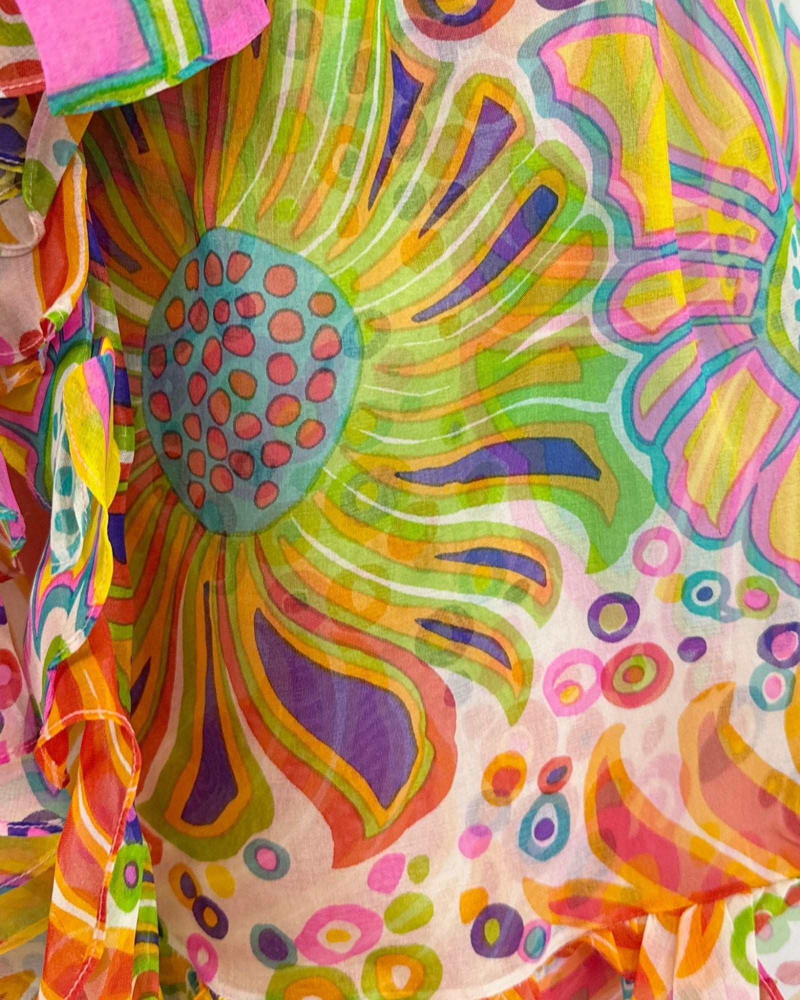 Oscar de La Renta Take A Trip Psych Dress