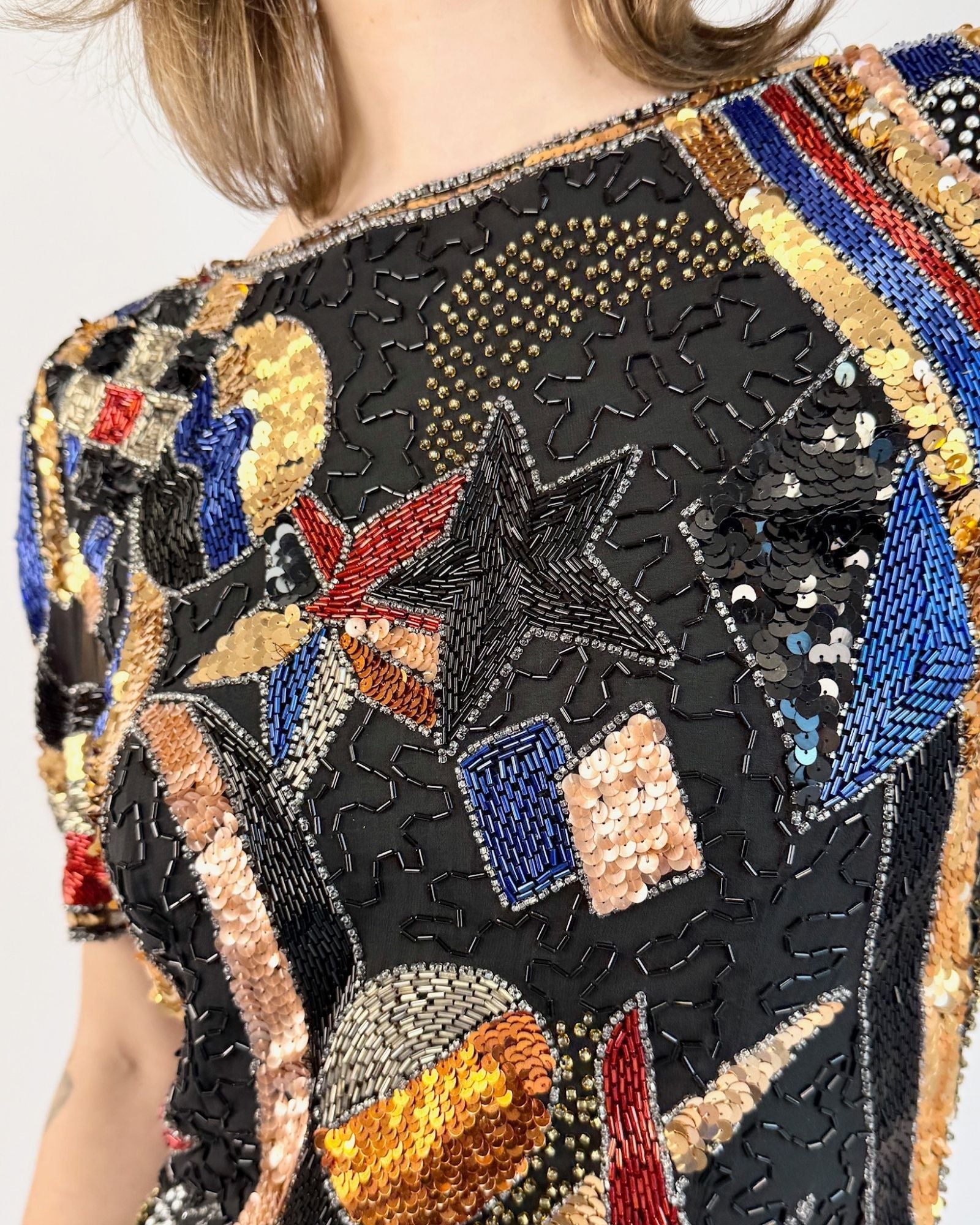 80s A Star Is Born Sequin Dress