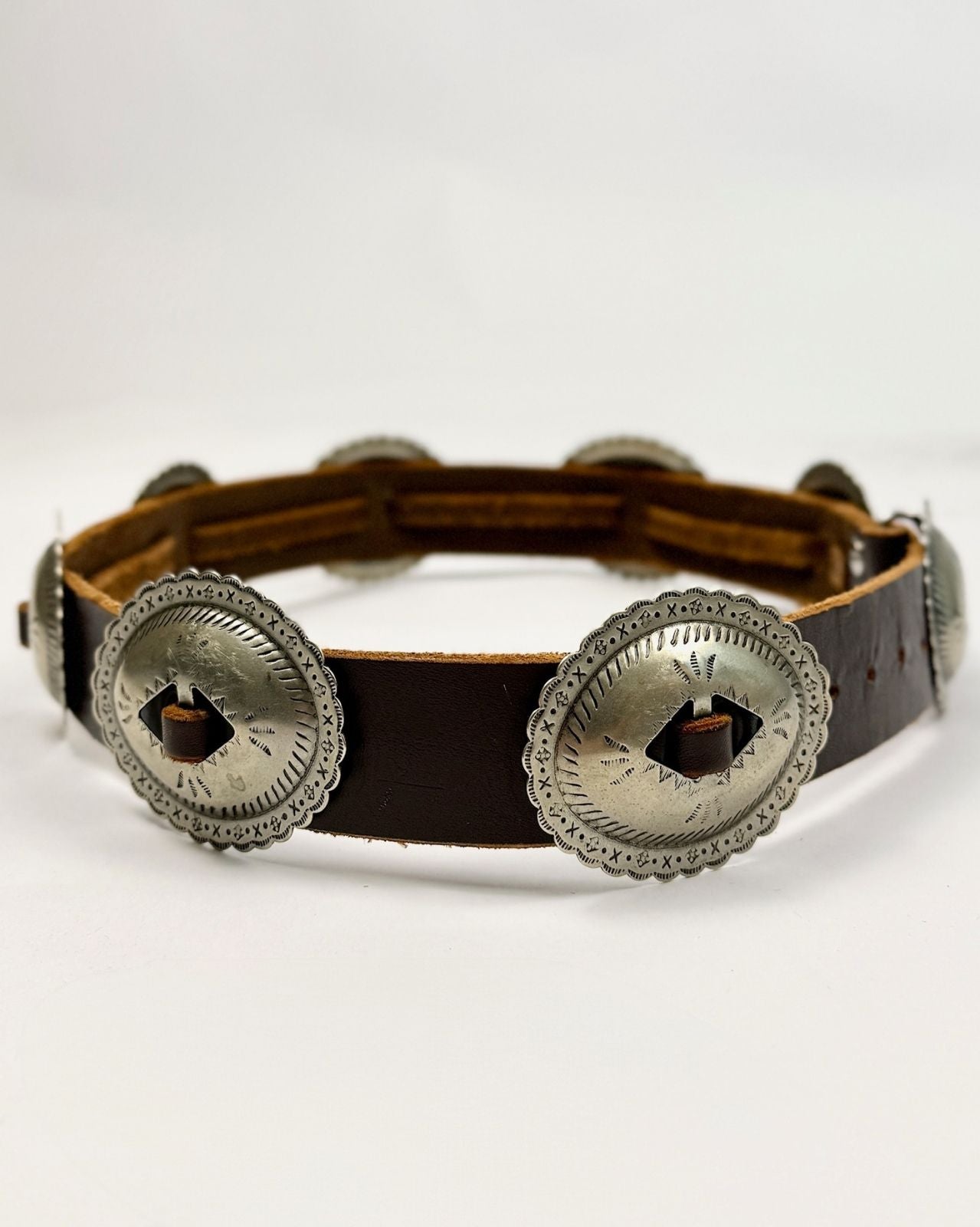 Thick Brown Concho Belt