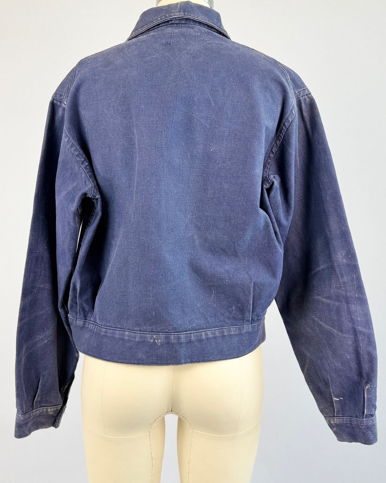 Blue French Cotton Workwear Jacket