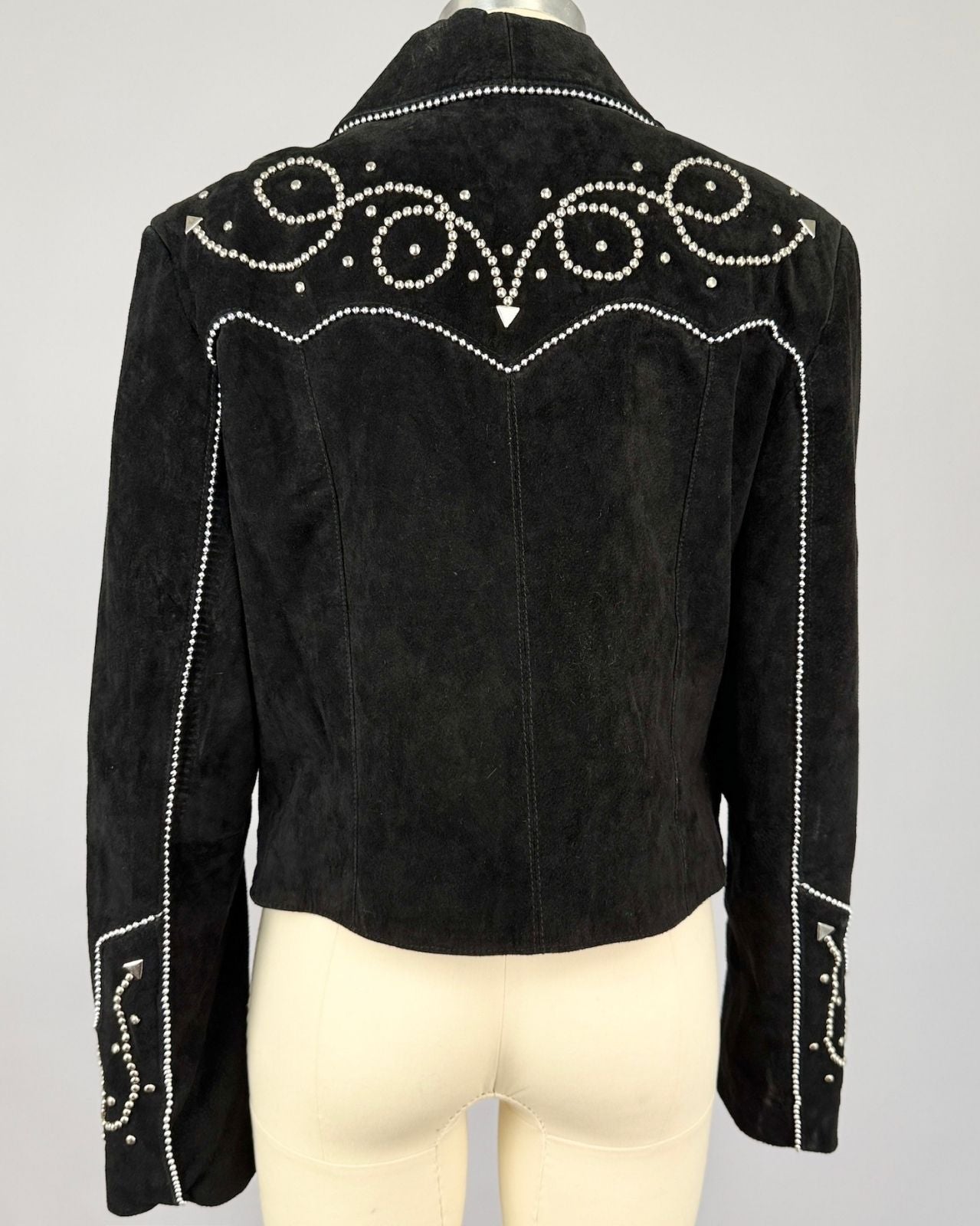 Cripple Creek Black Suede Studded Jacket