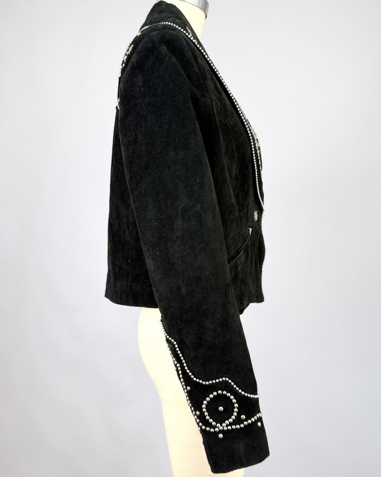 Cripple Creek Black Suede Studded Jacket
