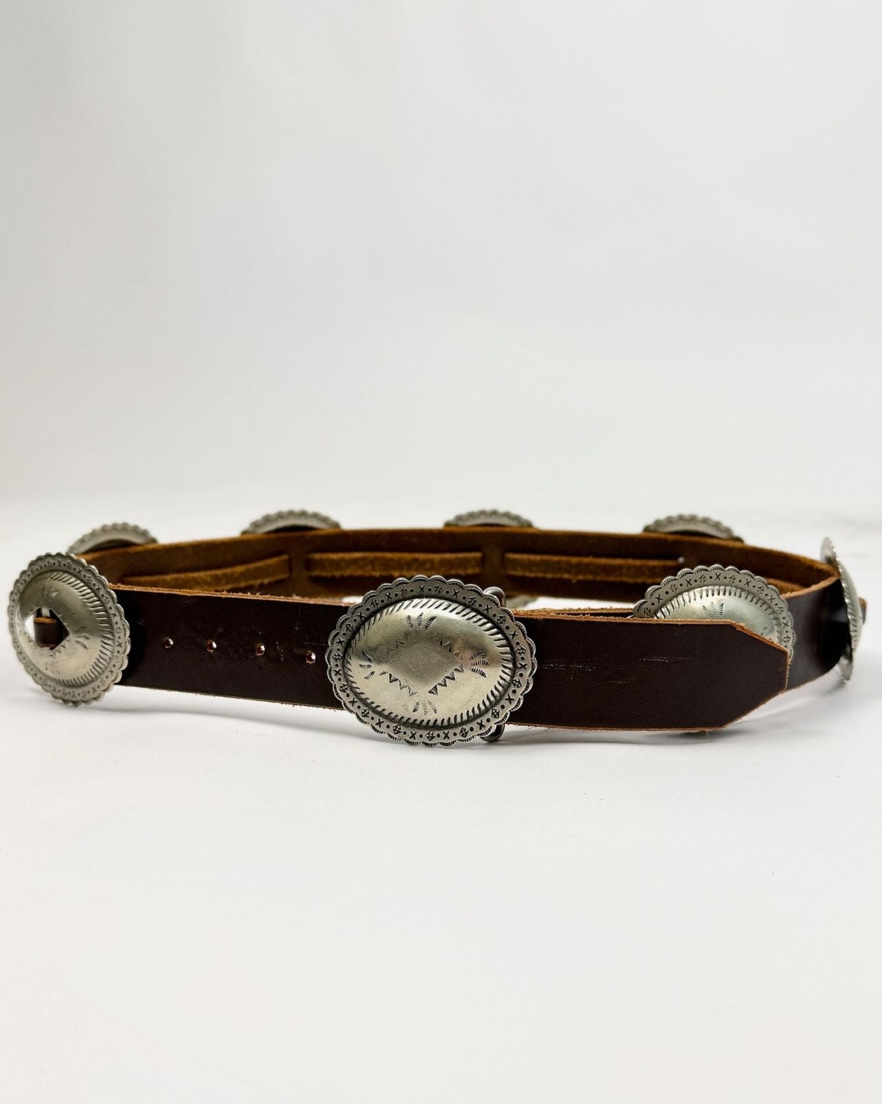 Thick Brown Concho Belt