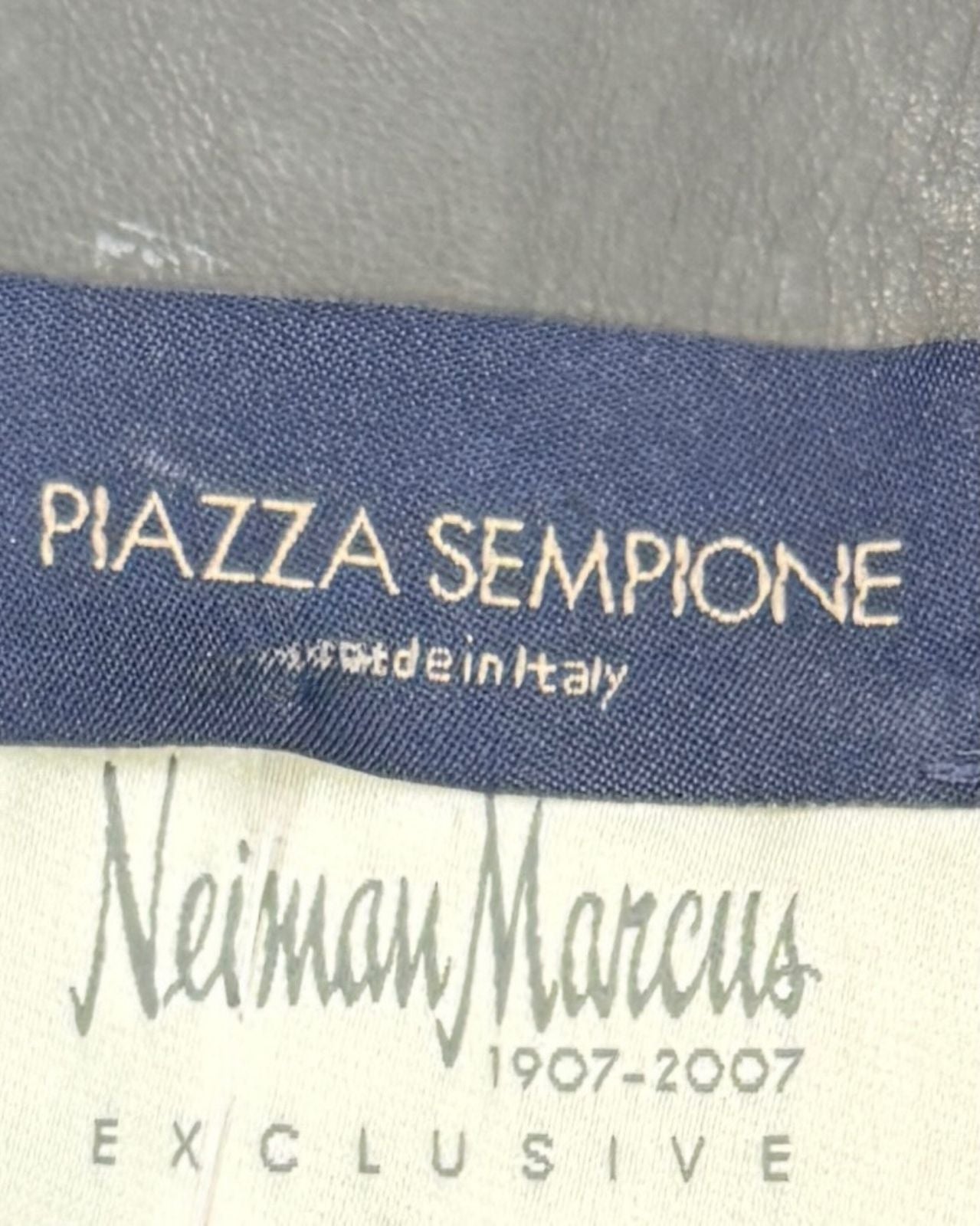 Piazza Sempione Elephant Gray Leather Jacket