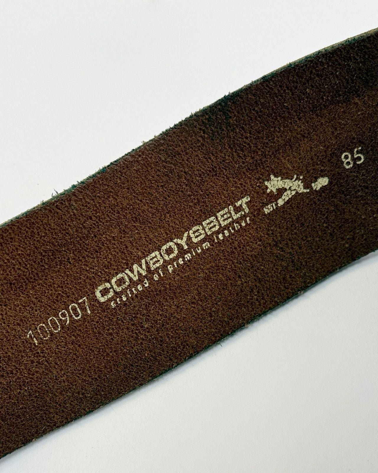 Wide Brown Leather Belt