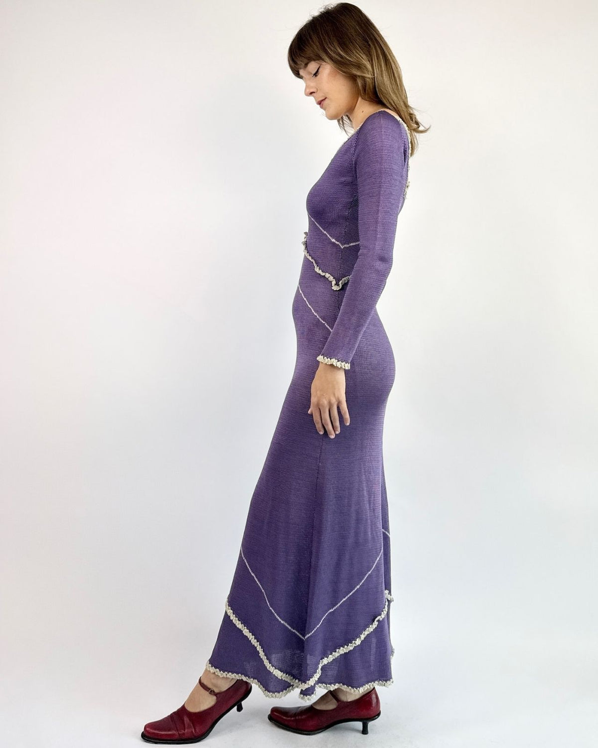 1970s Lavender Lullaby Maxi Dress