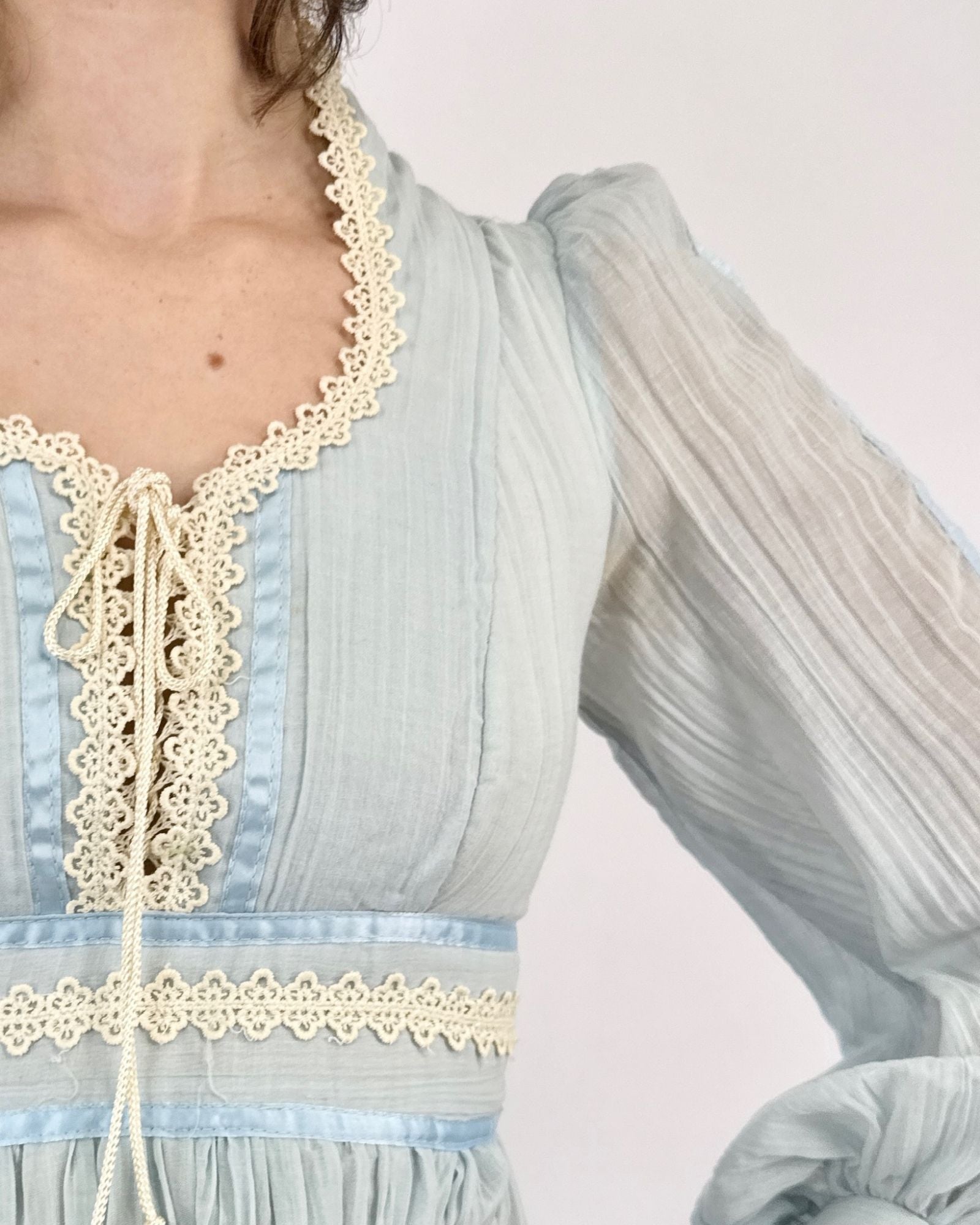 Frozen Reflections 70s Gunne Sax Maxi Dress