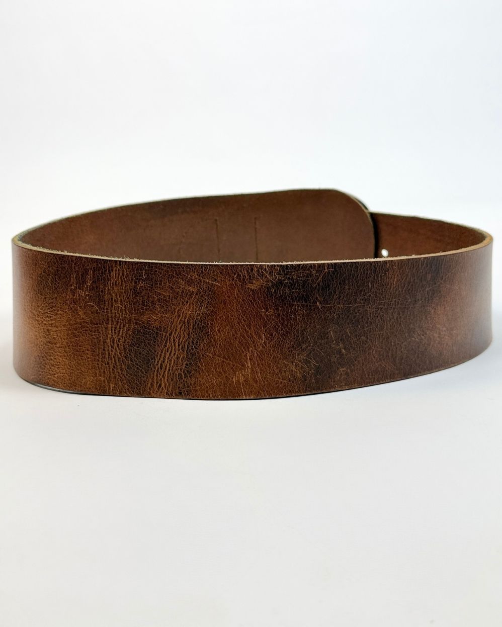 Wide Brown Leather Belt