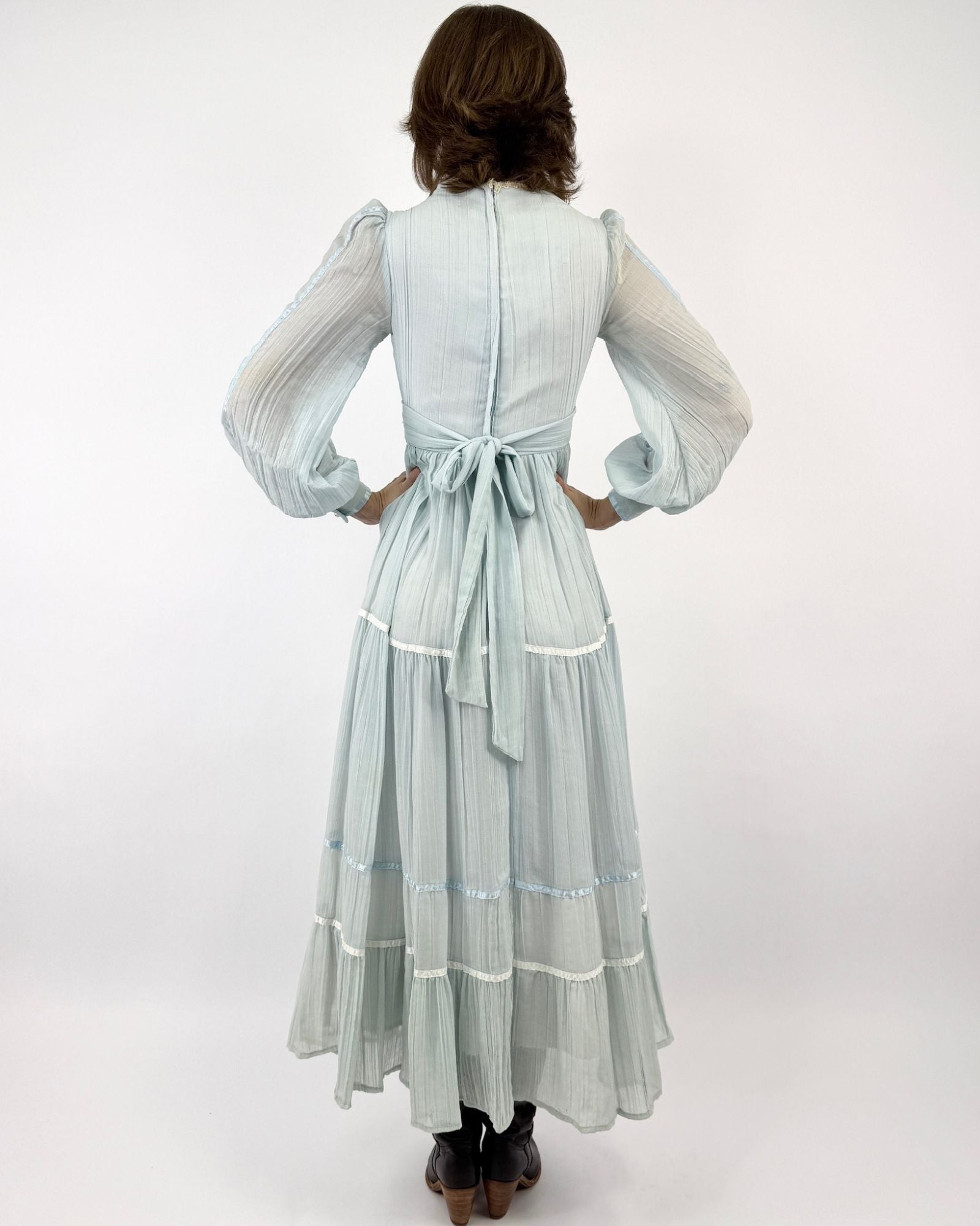 Frozen Reflections 70s Gunne Sax Maxi Dress