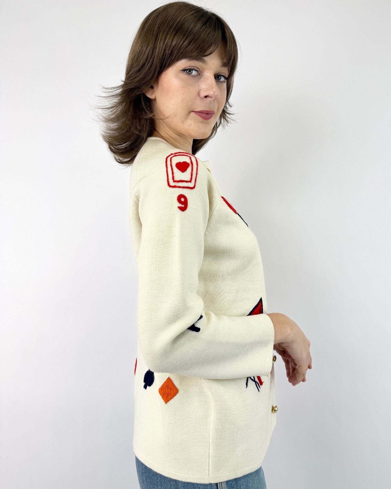 60s Jack of All Trades Embroidered Cardigan