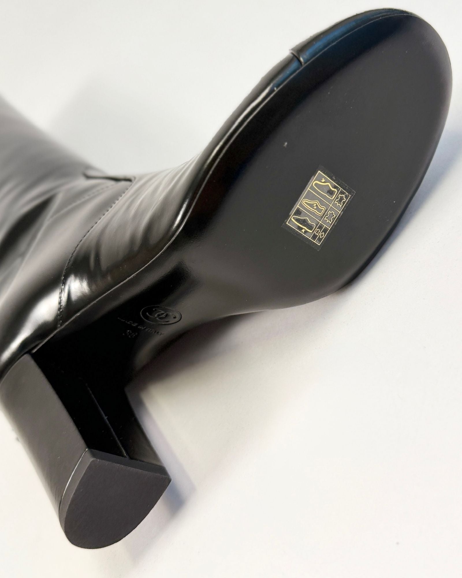 Chanel Black Knee High Boots