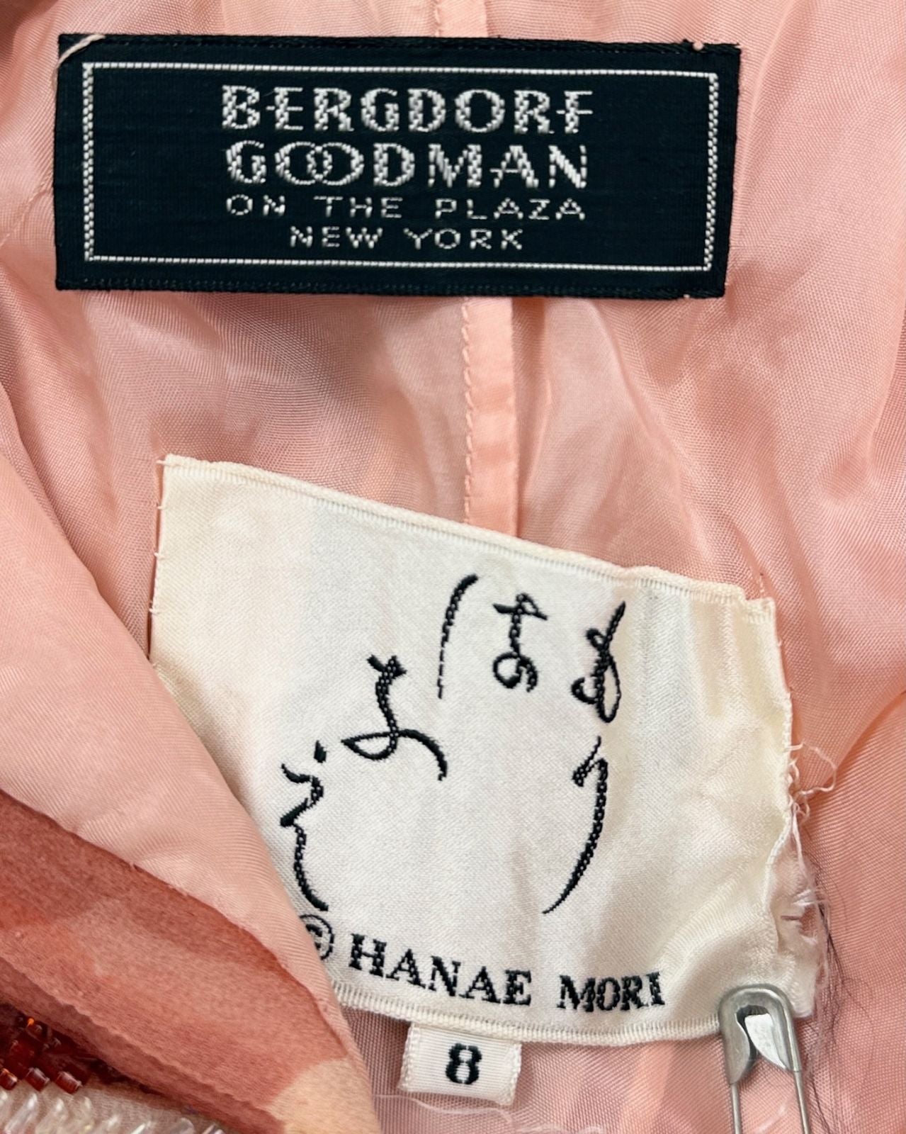 Hanae Mori Crystal Gardens Silk Dress