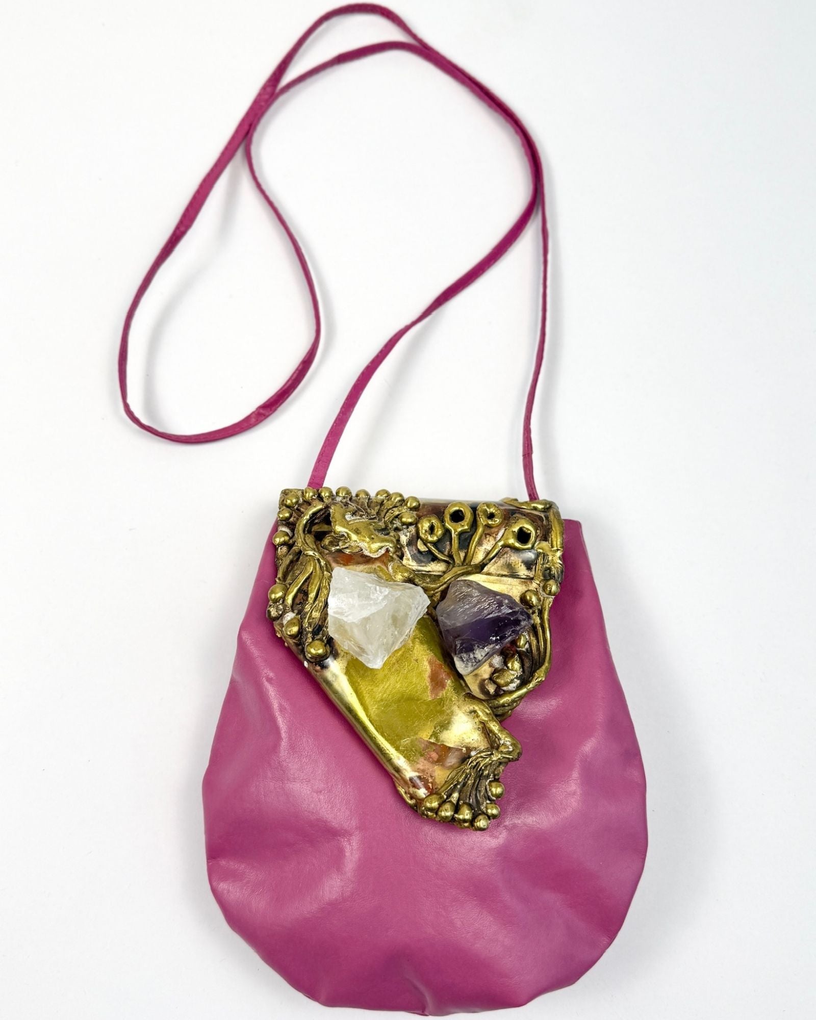 Pink Brutalist crystal bag