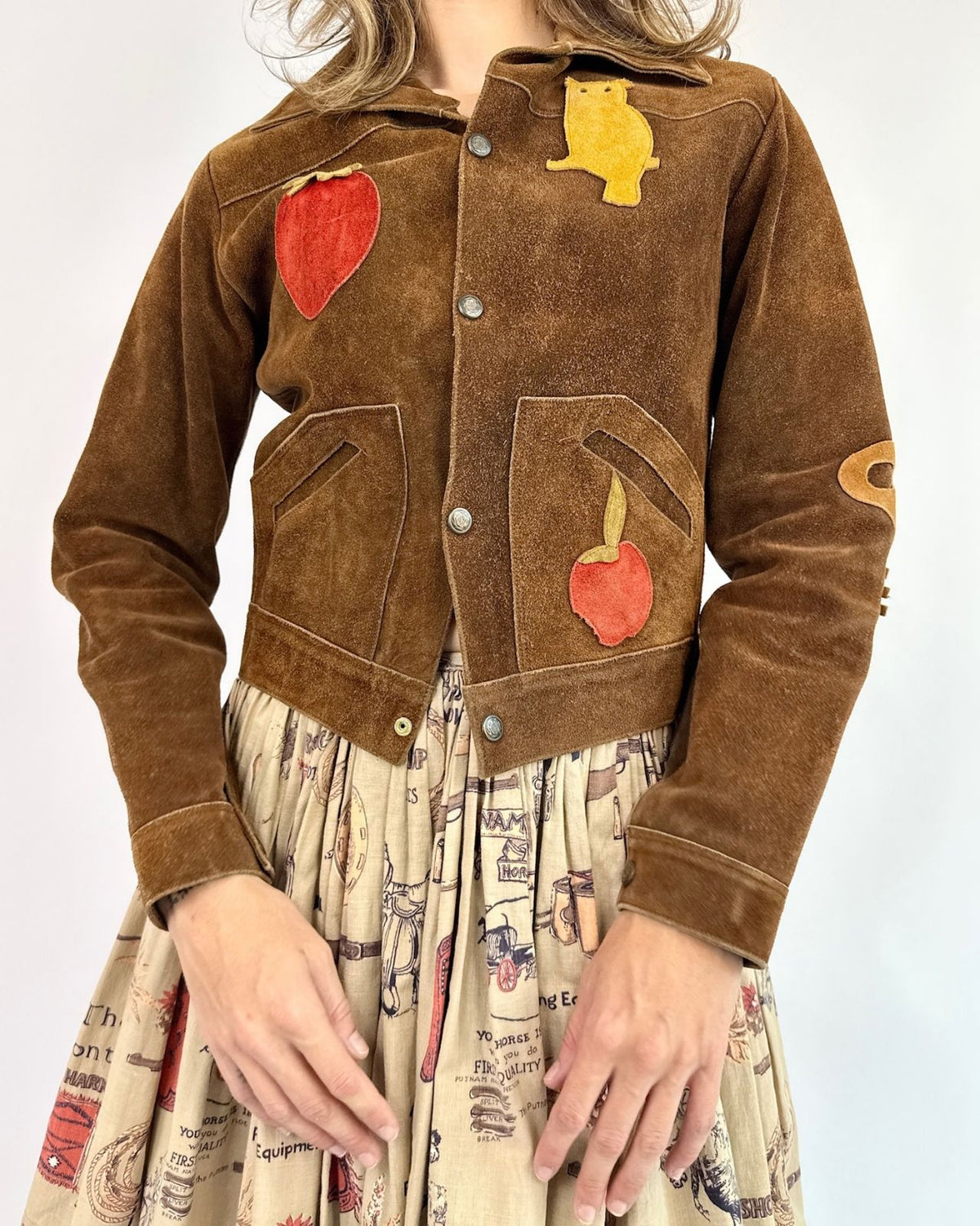 1960s Fantastical Findings Suede Patch Jacket