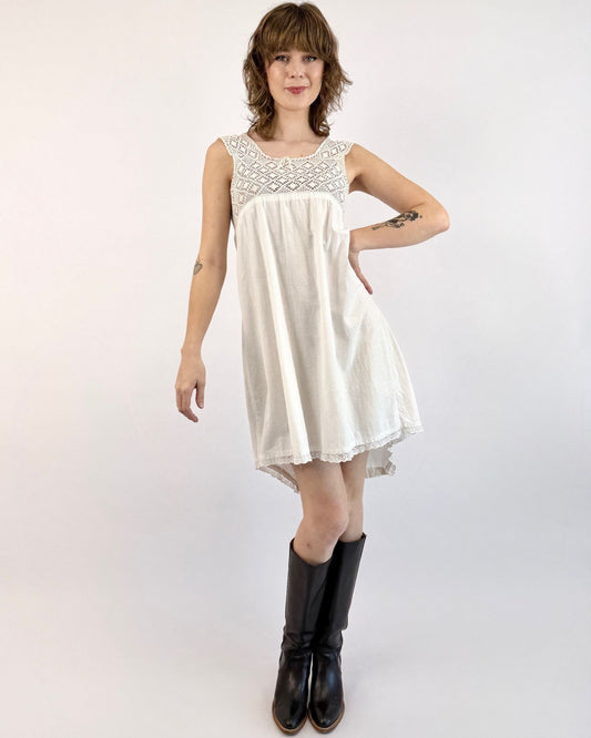 A Spoonful of Sugar White Crochet Nightie