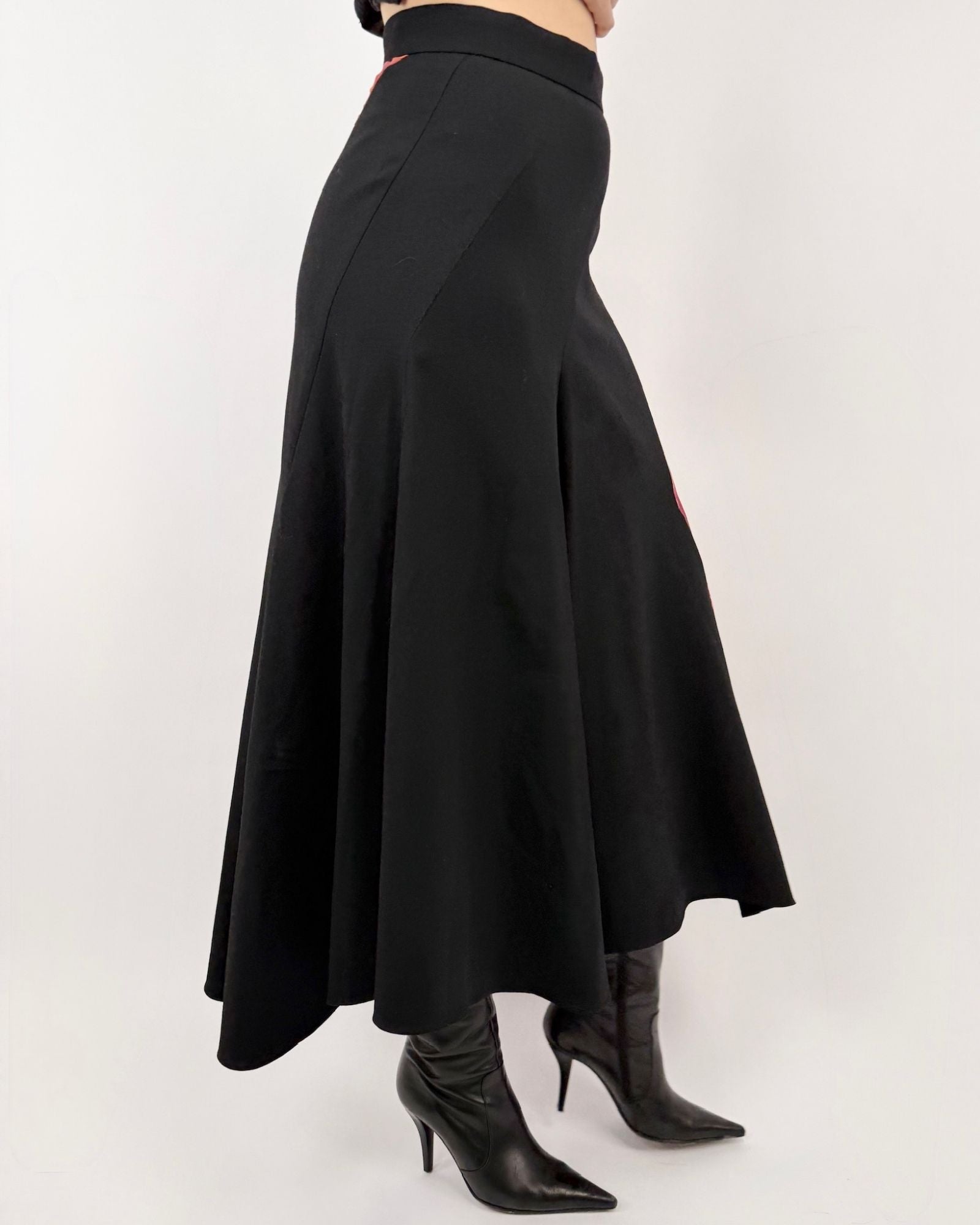 Y's Moody Floral Maxi Skirt