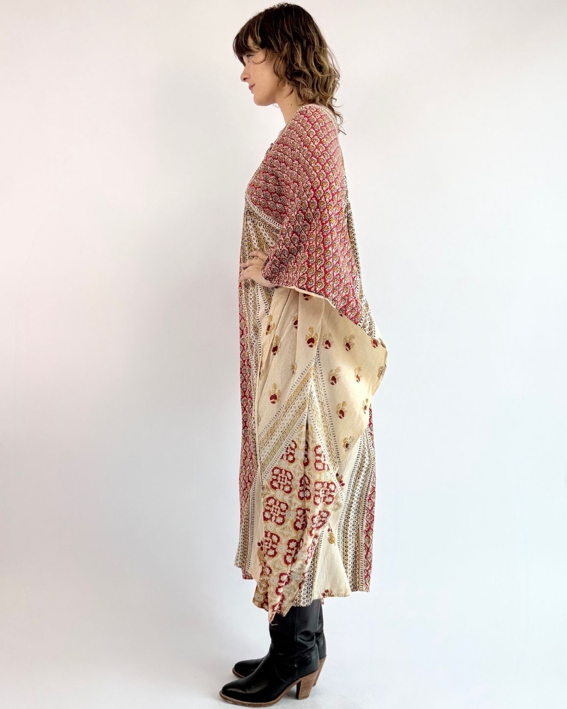 1970s Sandswept Gems Indian Cotton Caftan