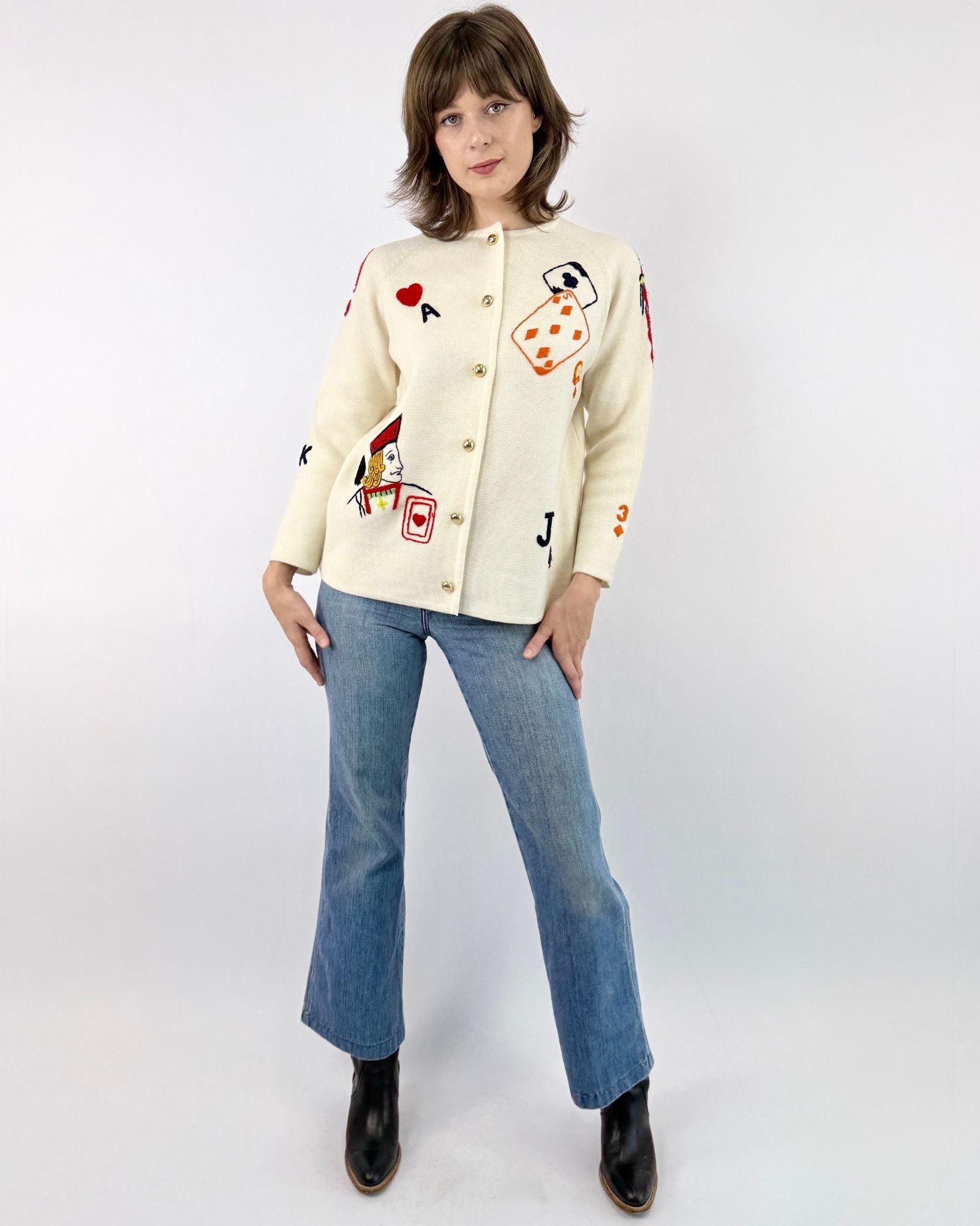 60s Jack of All Trades Embroidered Cardigan