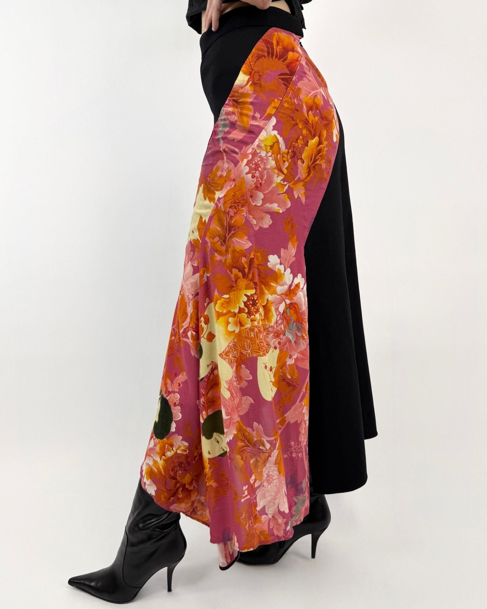 Y's Moody Floral Maxi Skirt