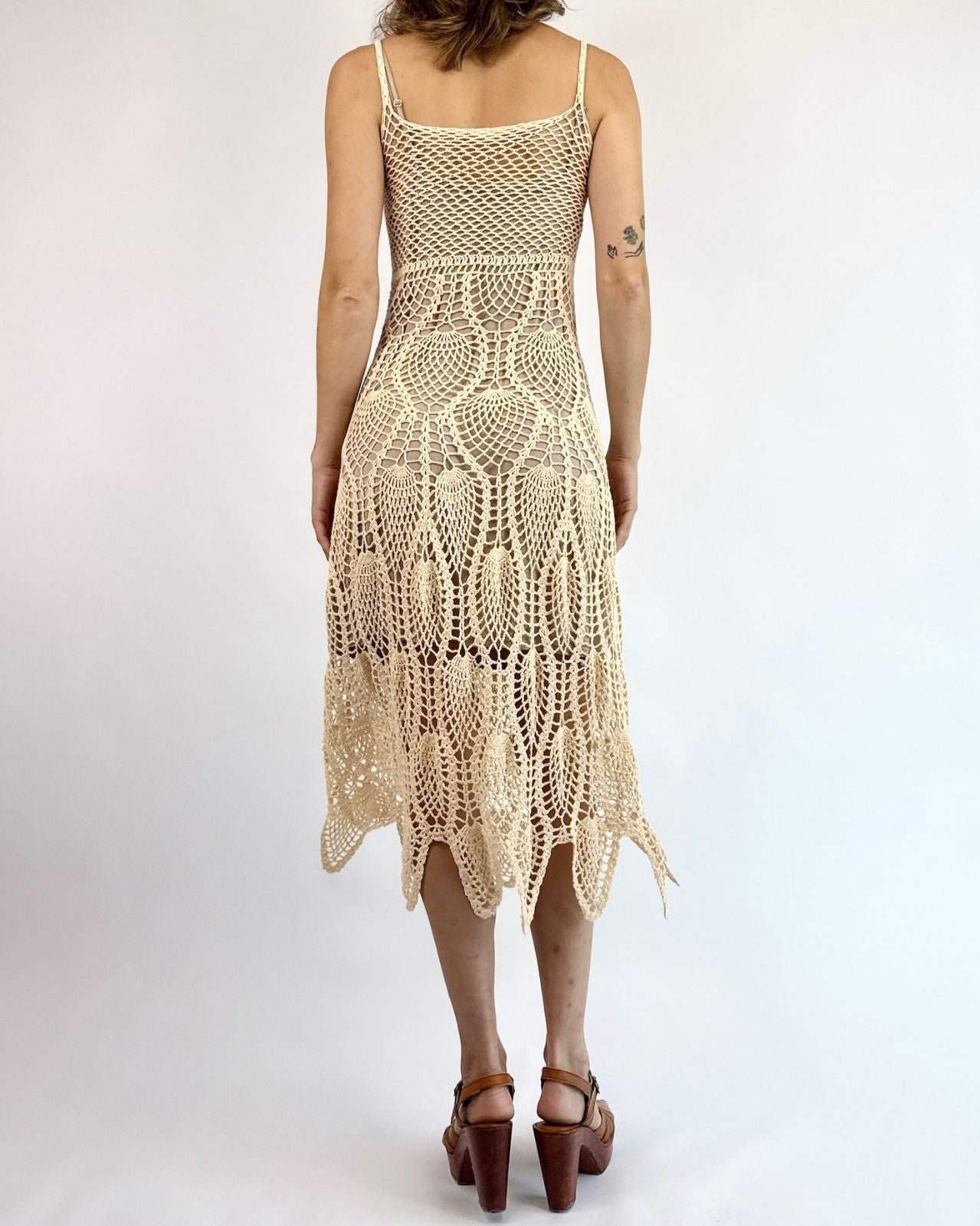 Endless Shores Cream Crochet Maxi Dress