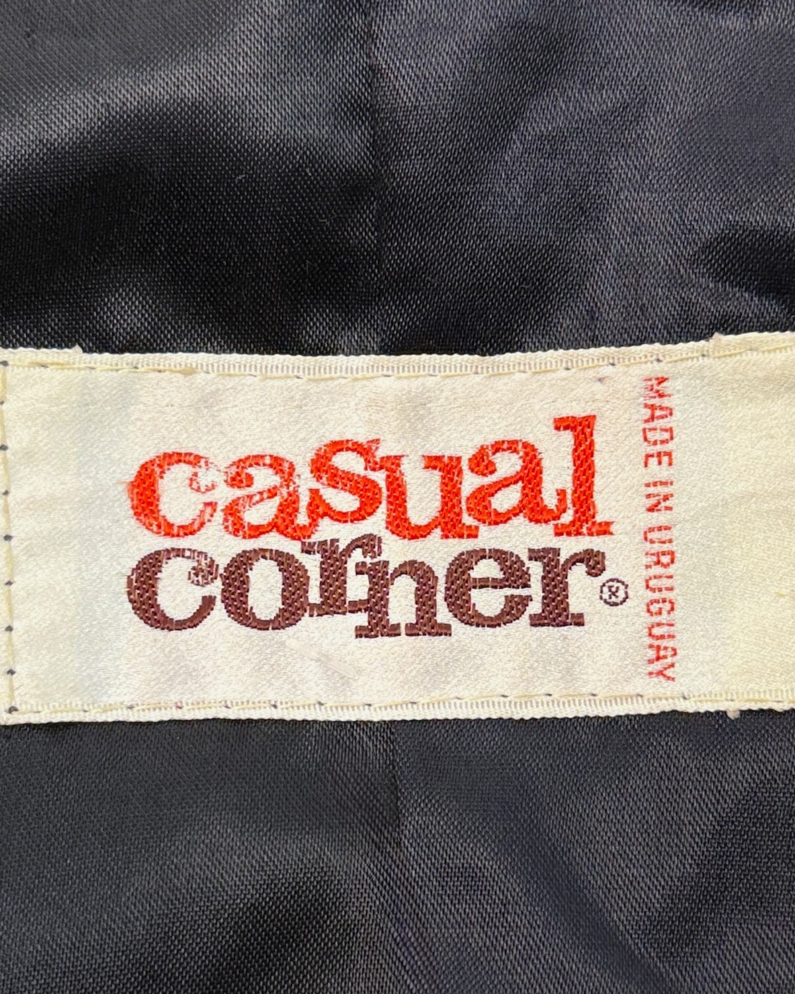 Casual Corner 70s Black Leather Jacket