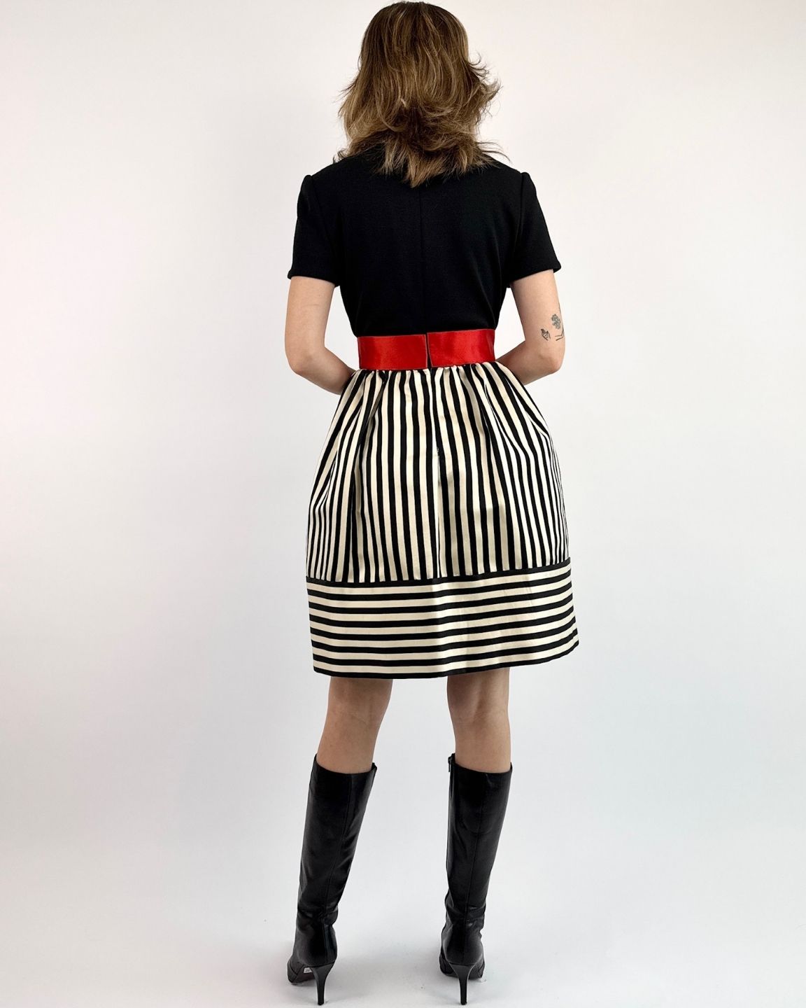 Bill Blass Rouge Blanc Noir Dress