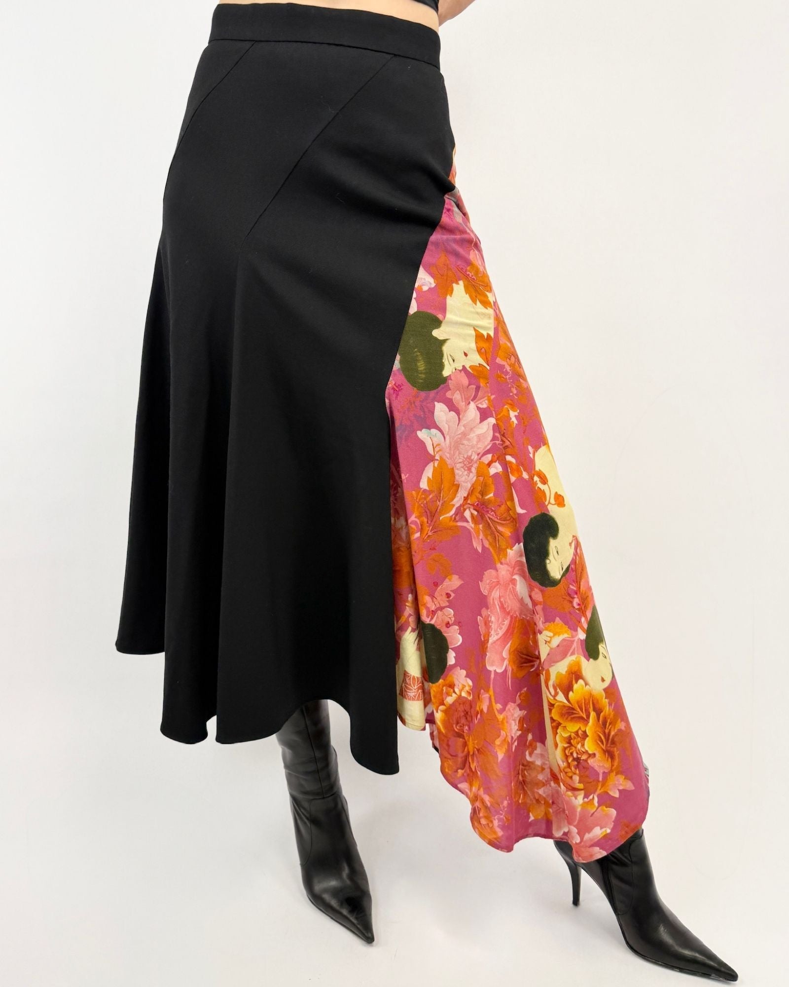 Y's Moody Floral Maxi Skirt
