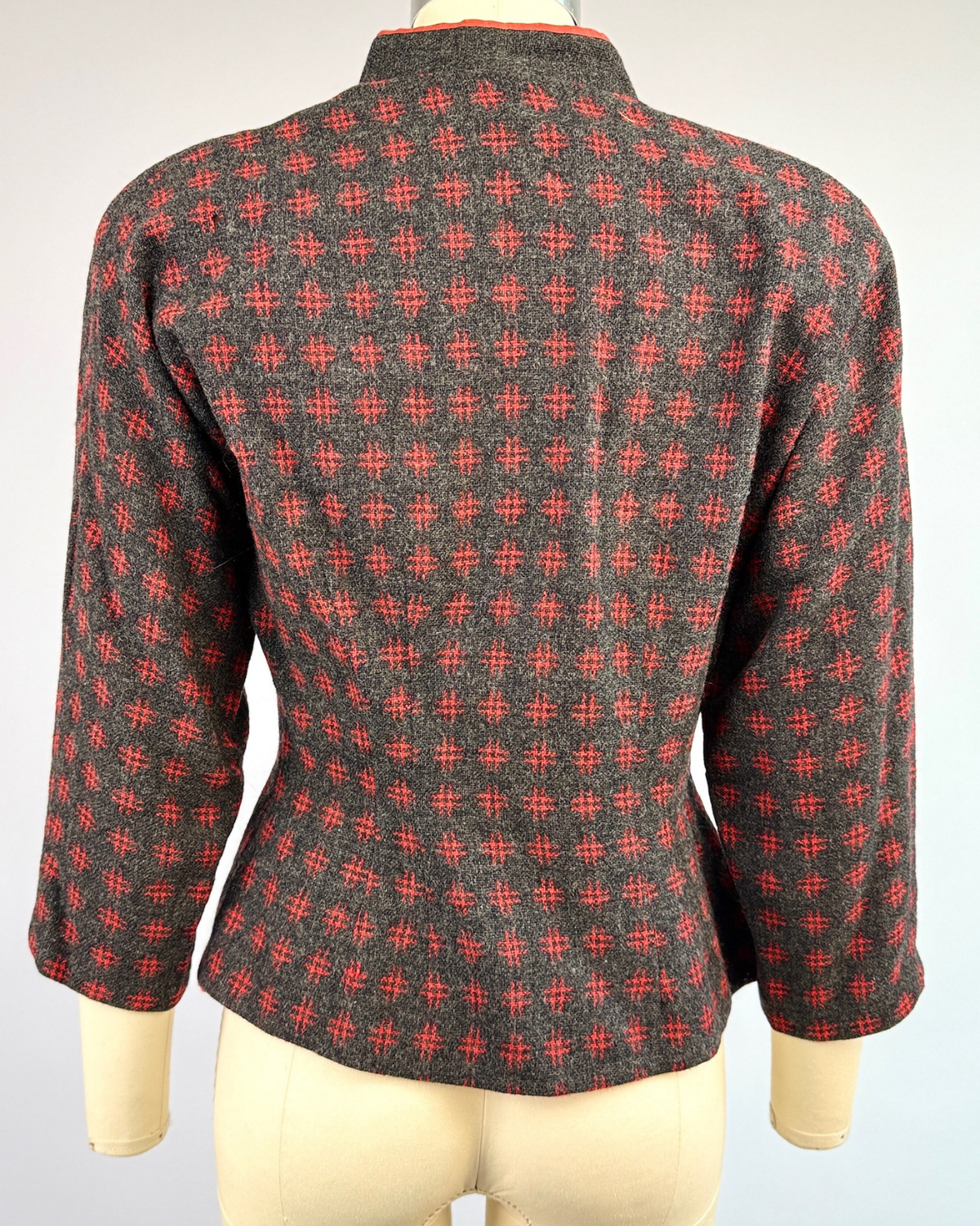 1940s Red and Grey Hashmark Jacket