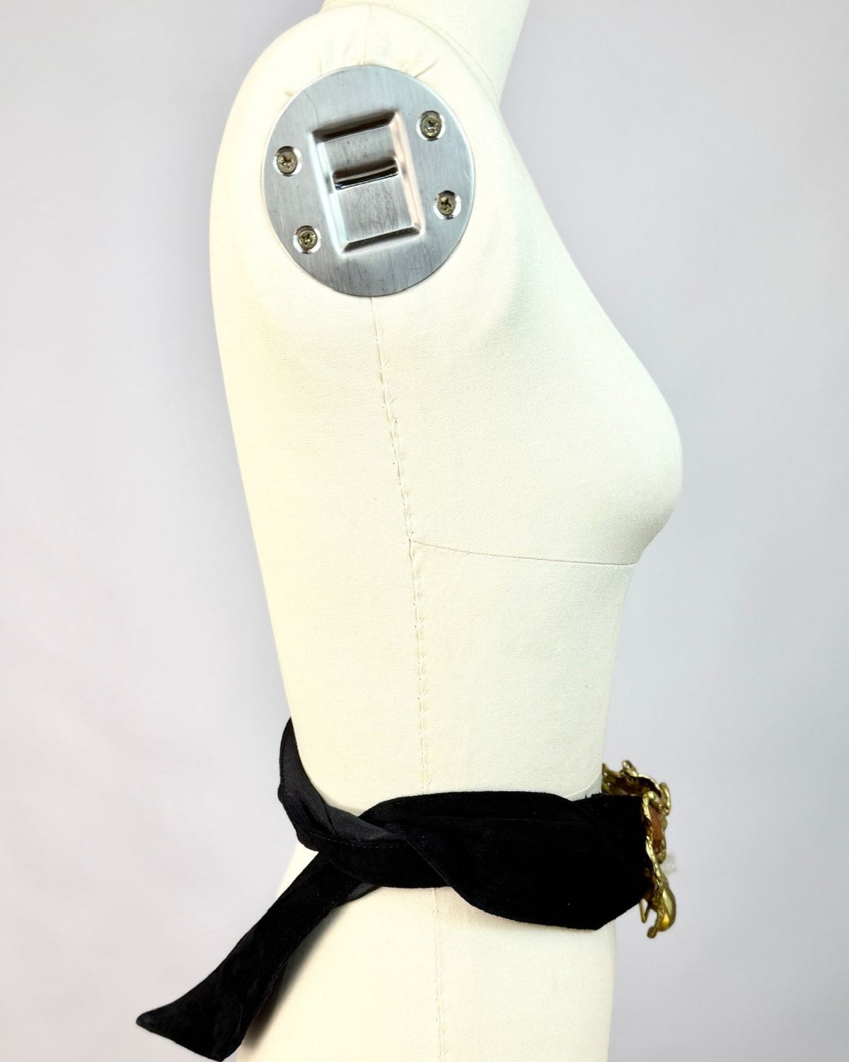 Brutalist Crystal Suede Belt