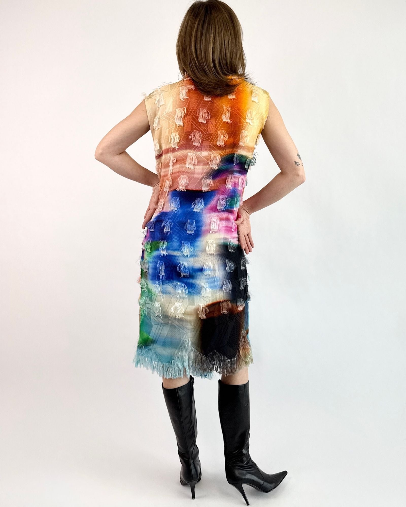 Dries Van Noten Electric Rainbow Dress