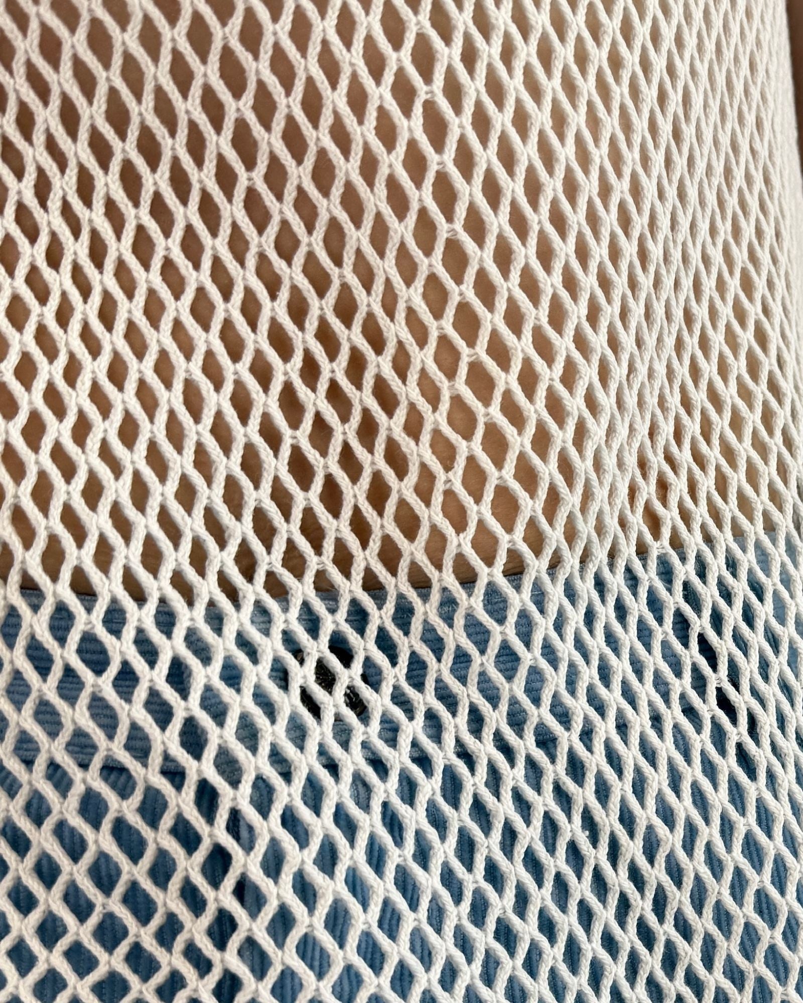 Cross My Heart White Mesh Tank
