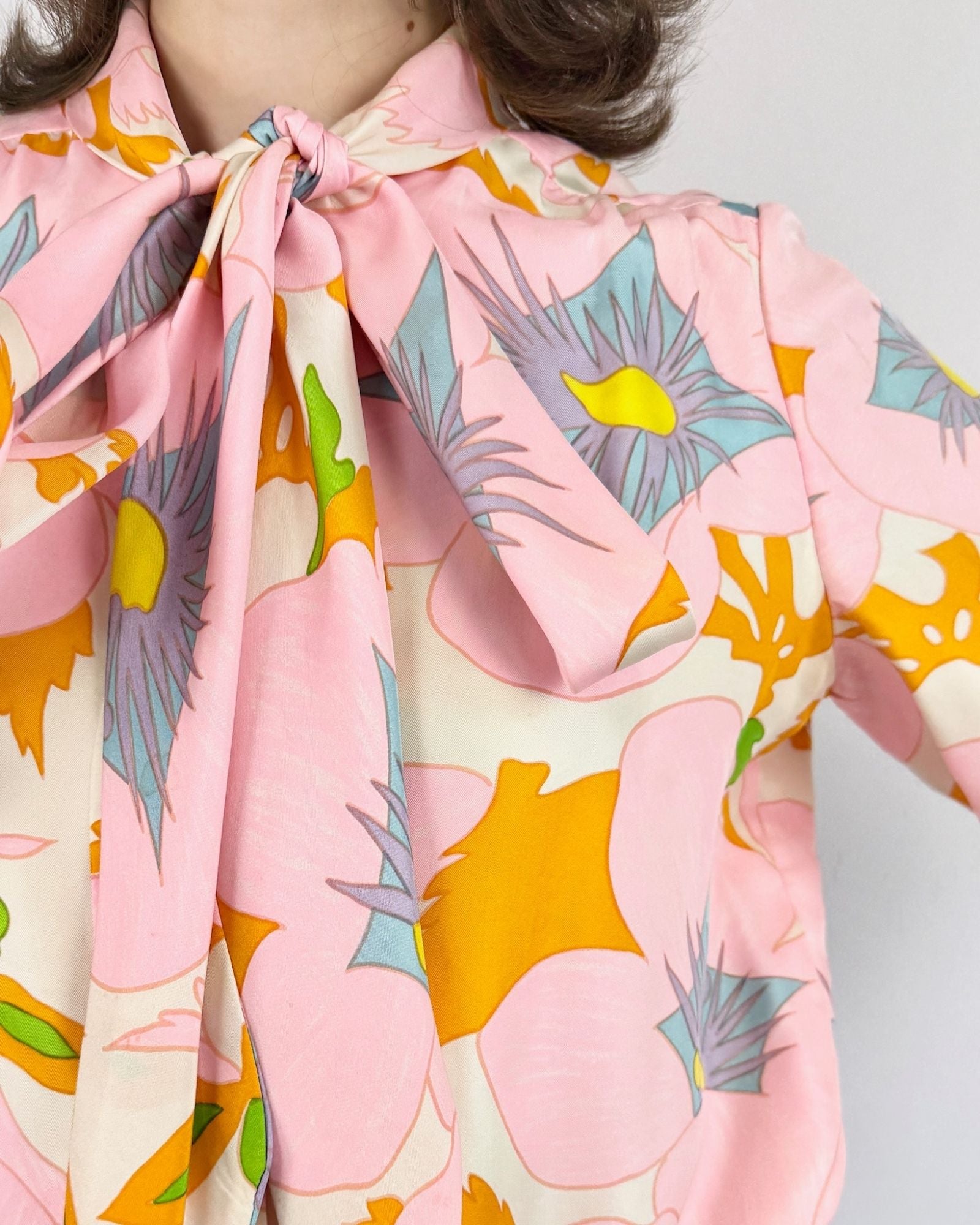 Adele Simpson Playful Petals Silk Dress