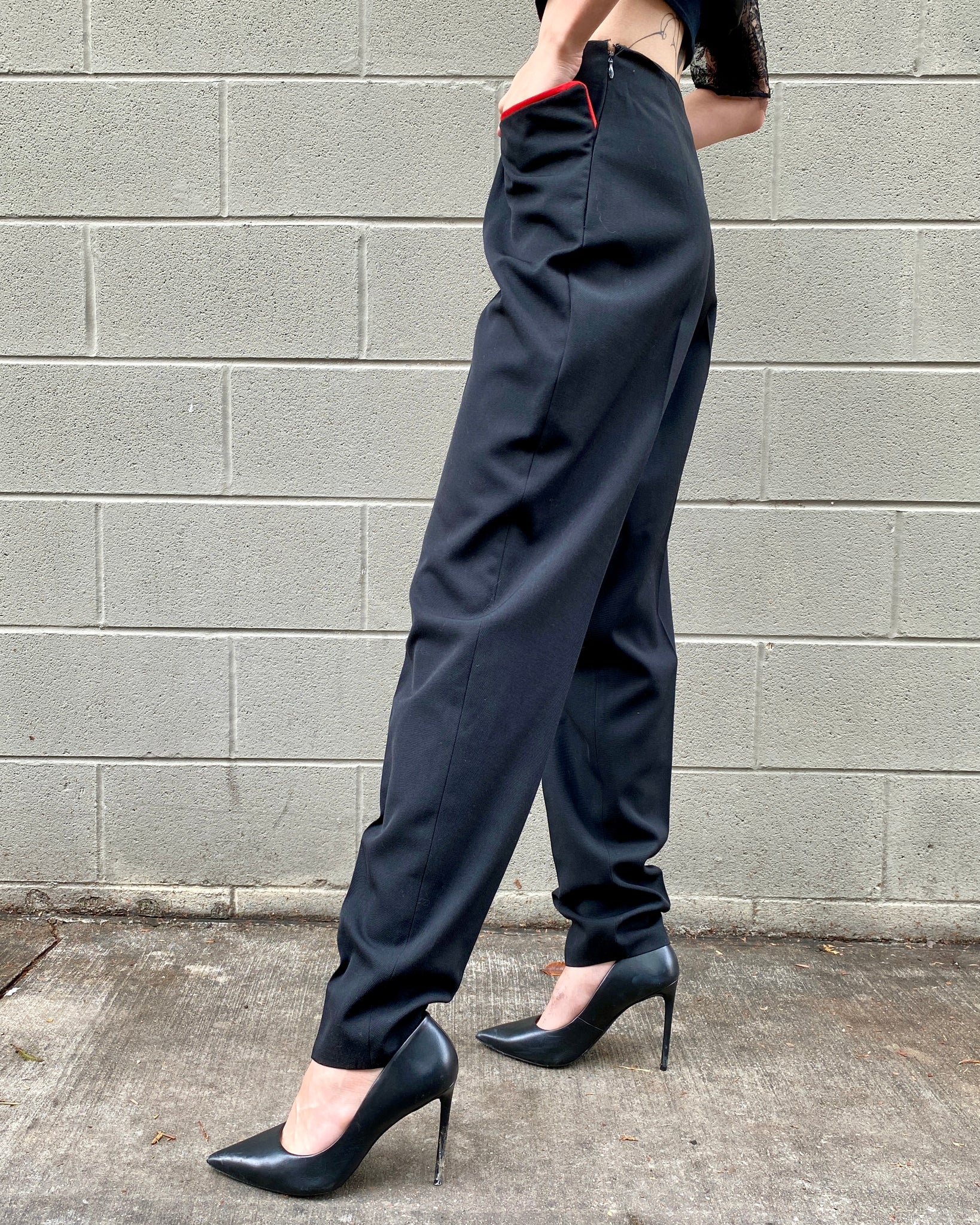 Black Cherry Norma Kamali Trousers