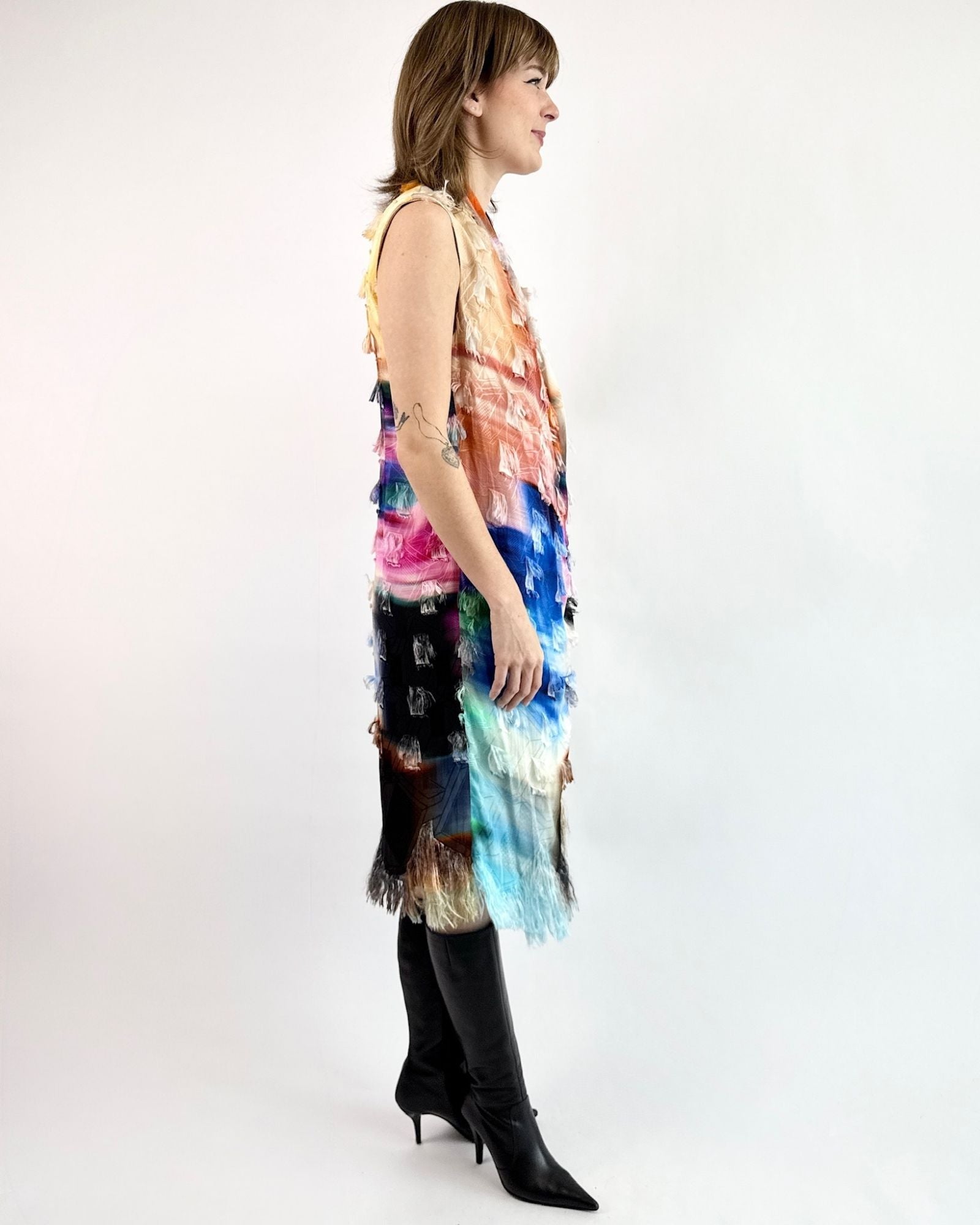 Dries Van Noten Electric Rainbow Dress