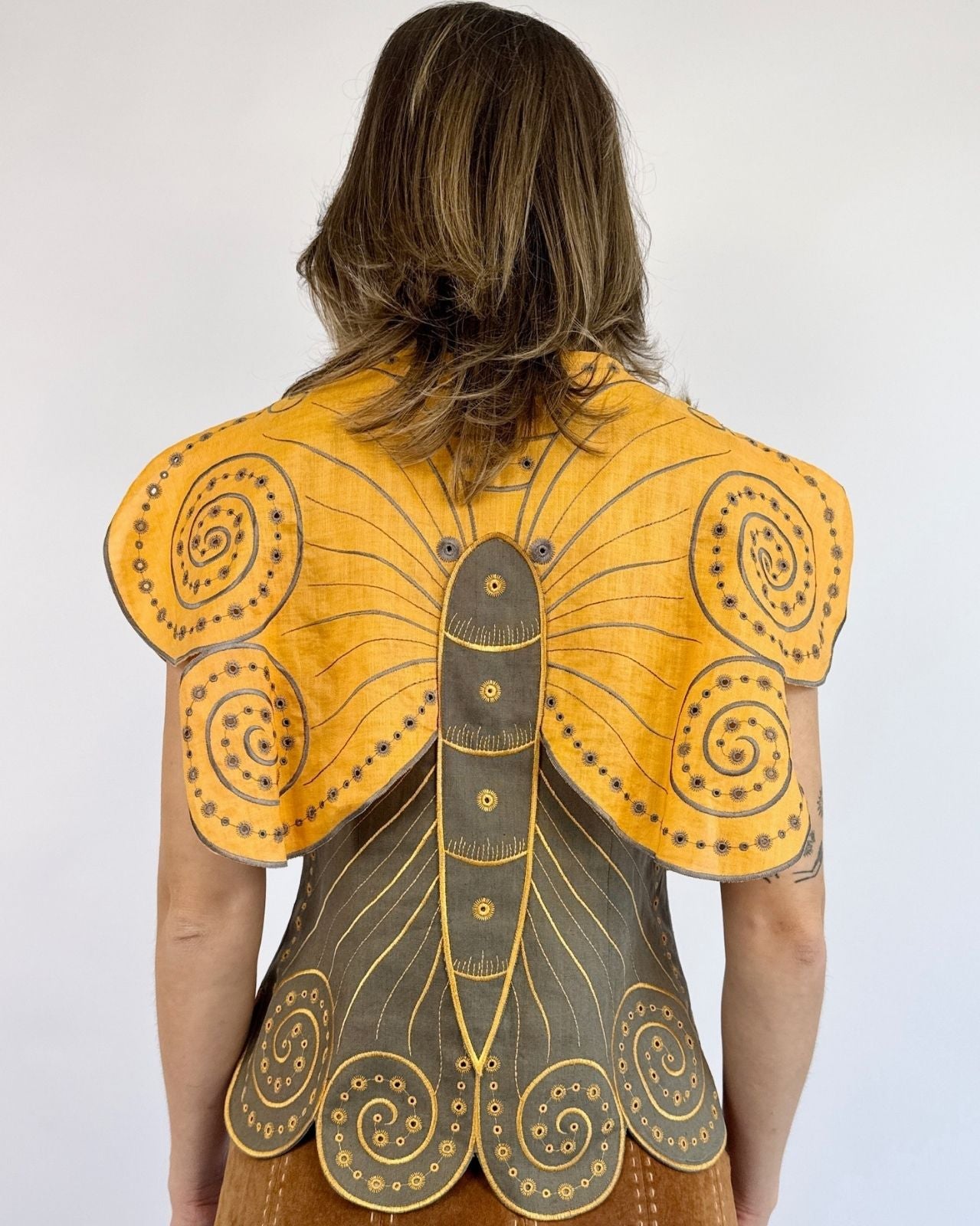 Span of Time Linen Butterfly Blouse