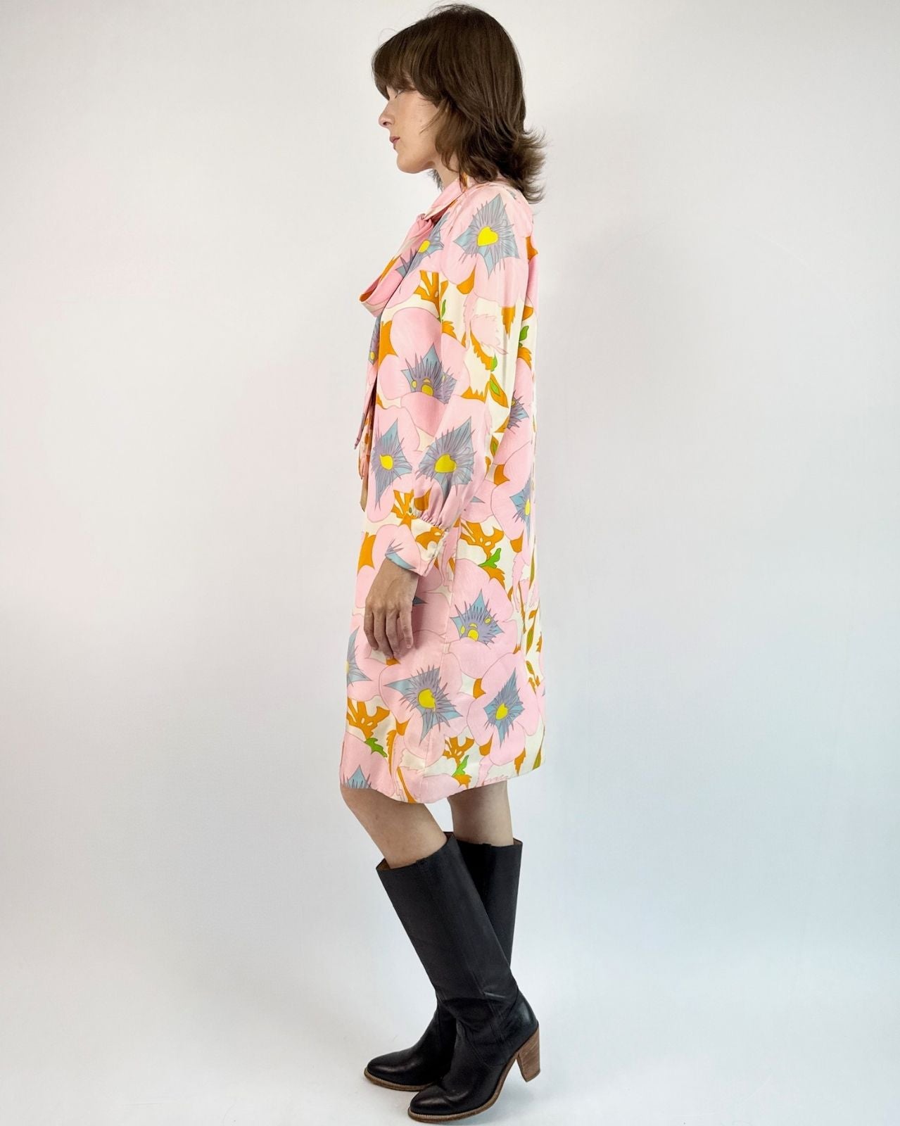Adele Simpson Playful Petals Silk Dress