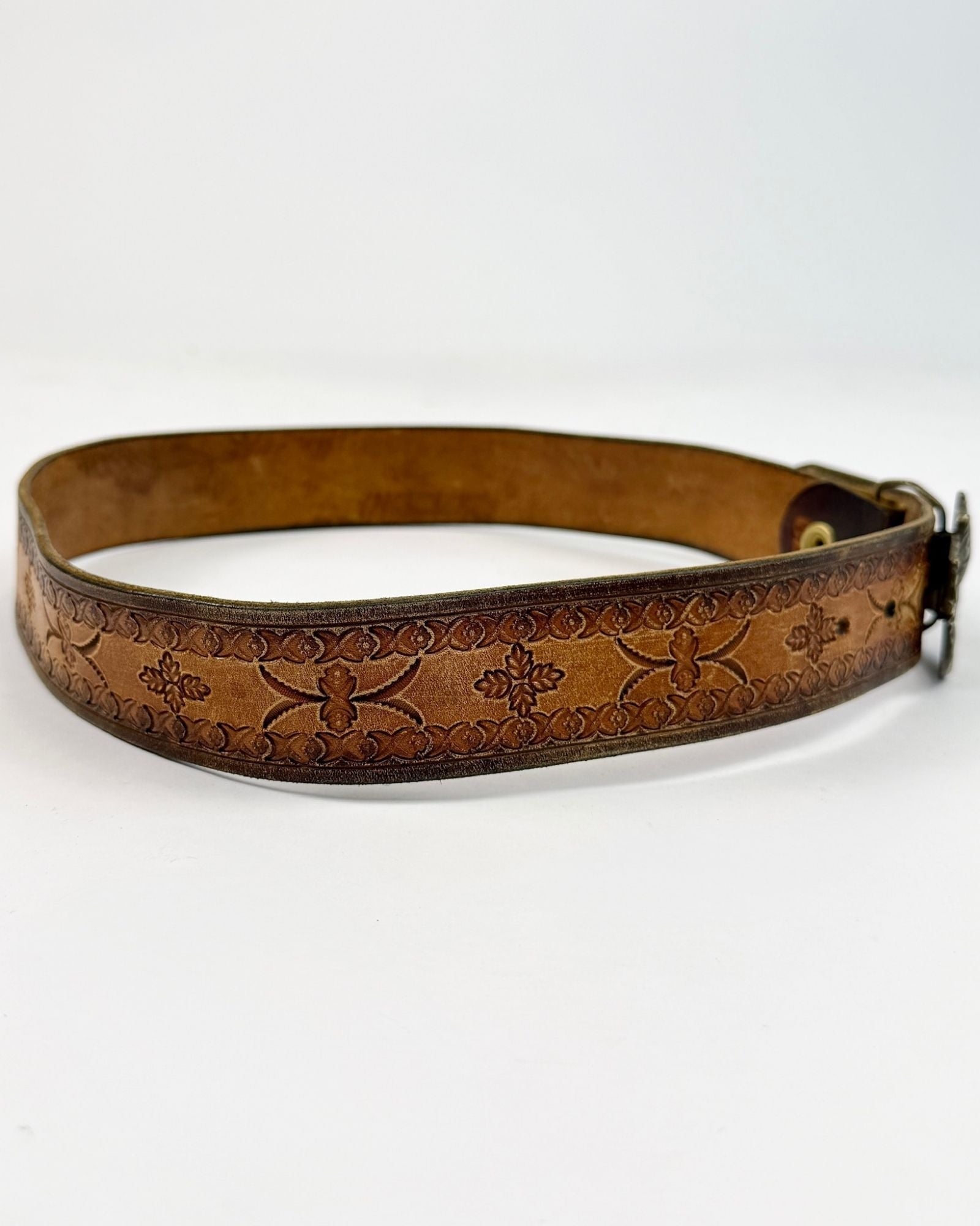 Brass Disc Art Nouveau Lady Belt