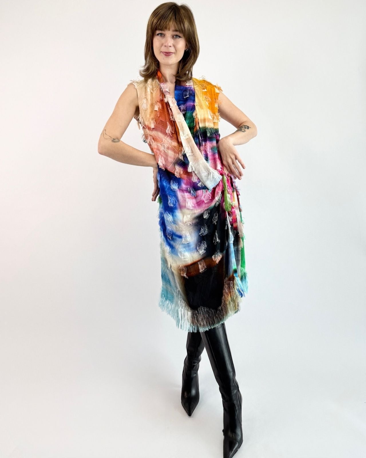 Dries Van Noten Electric Rainbow Dress