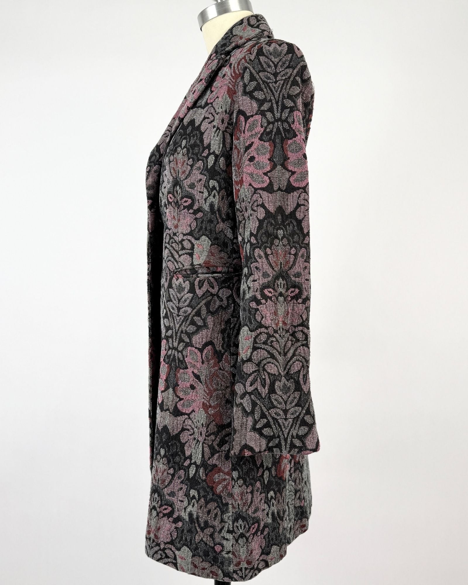 Lavender + Maroon Brocade Jacket