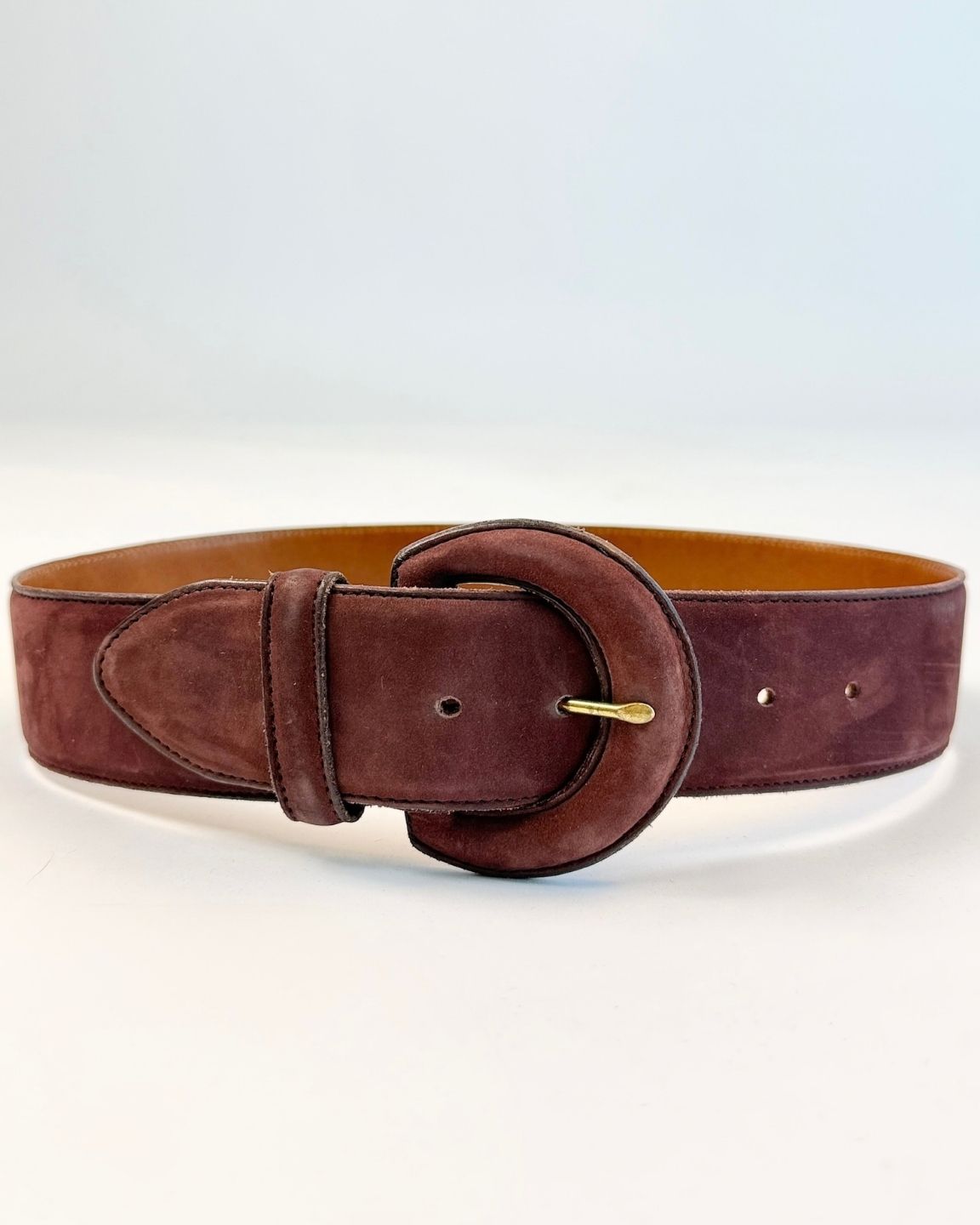 Coach Dusty Plum Suede Belt $118