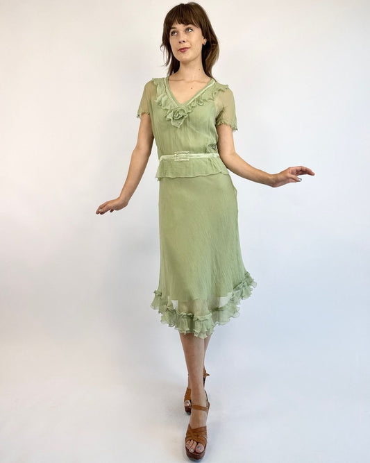 Moschino Mint To Be Chiffon Dress