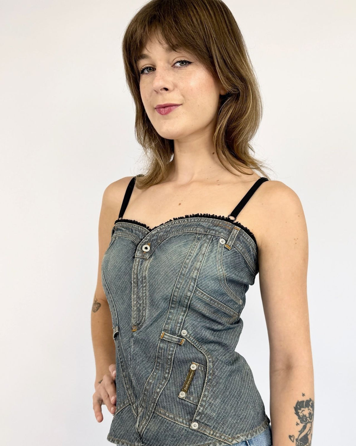 Dolce and Gabbana Denim Difference Bustier