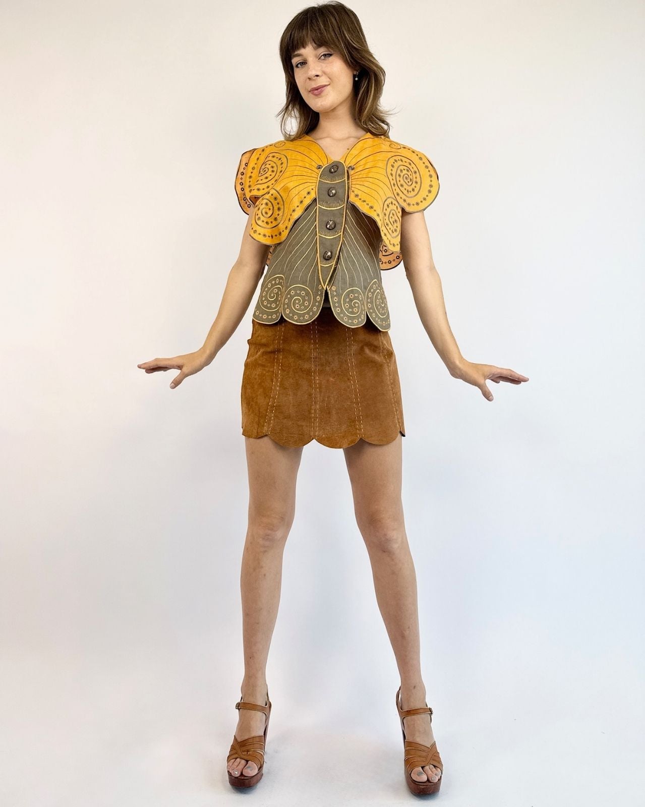 Span of Time Linen Butterfly Blouse