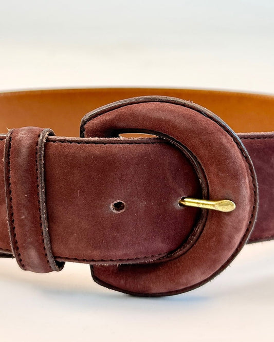 Coach Dusty Plum Suede Belt $118
