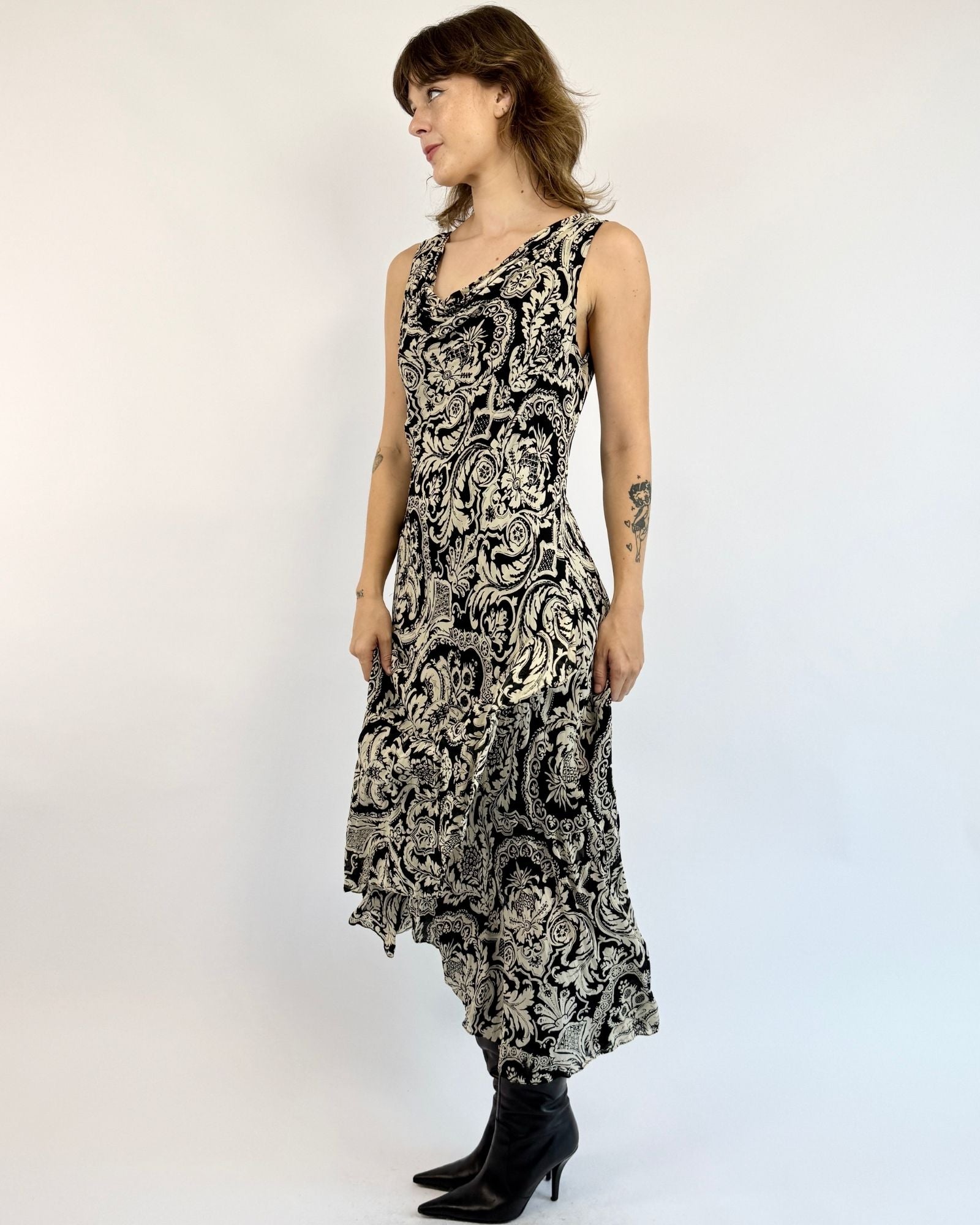 Y2K Summer Noir Evening Dress